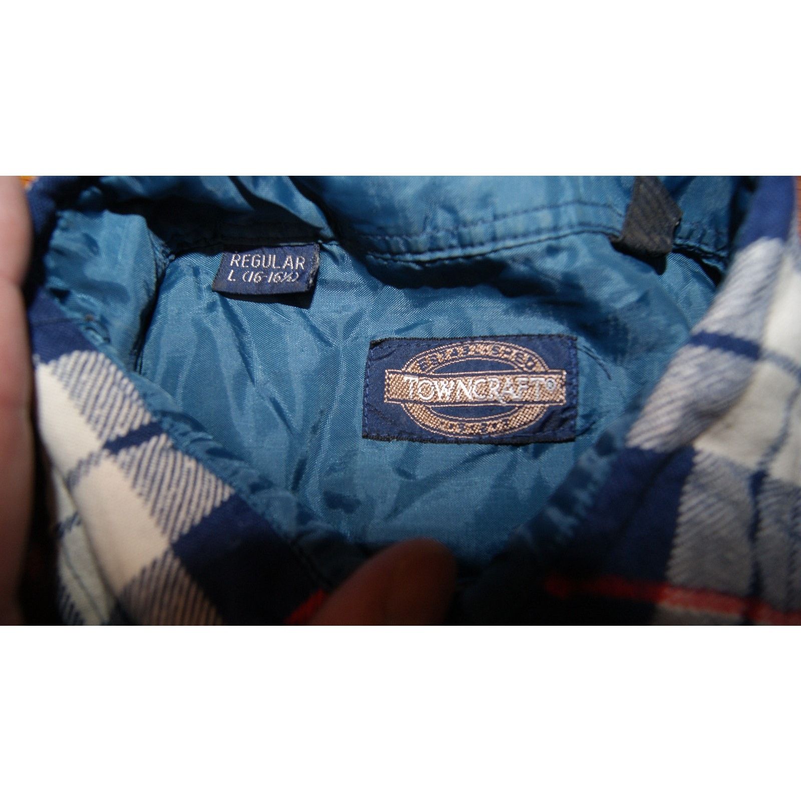 Vintage VTG Towncraft Jc Penney Blue Plaid Flannel Shirt Mens Large Size US L / EU 52-54 / 3 - 2 Thumbnail