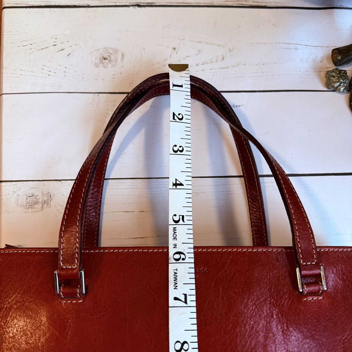 Kate Spade Vintage Red All Leather Tote, Made in Itay Size ONE SIZE - 14 Thumbnail