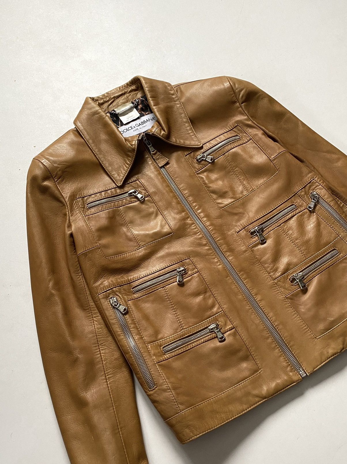 Dolce & Gabbana 🔥Archive S/S02 Dolce&Gabbana Leather Cargo Jacket Y2K Size S / US 4 / IT 40 - 3 Thumbnail