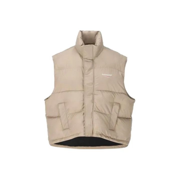 Balenciaga Balenciaga Sleeveless Casual Puffer Vest in Khaki Size US L / EU 52-54 / 3 - 1 Thumbnail