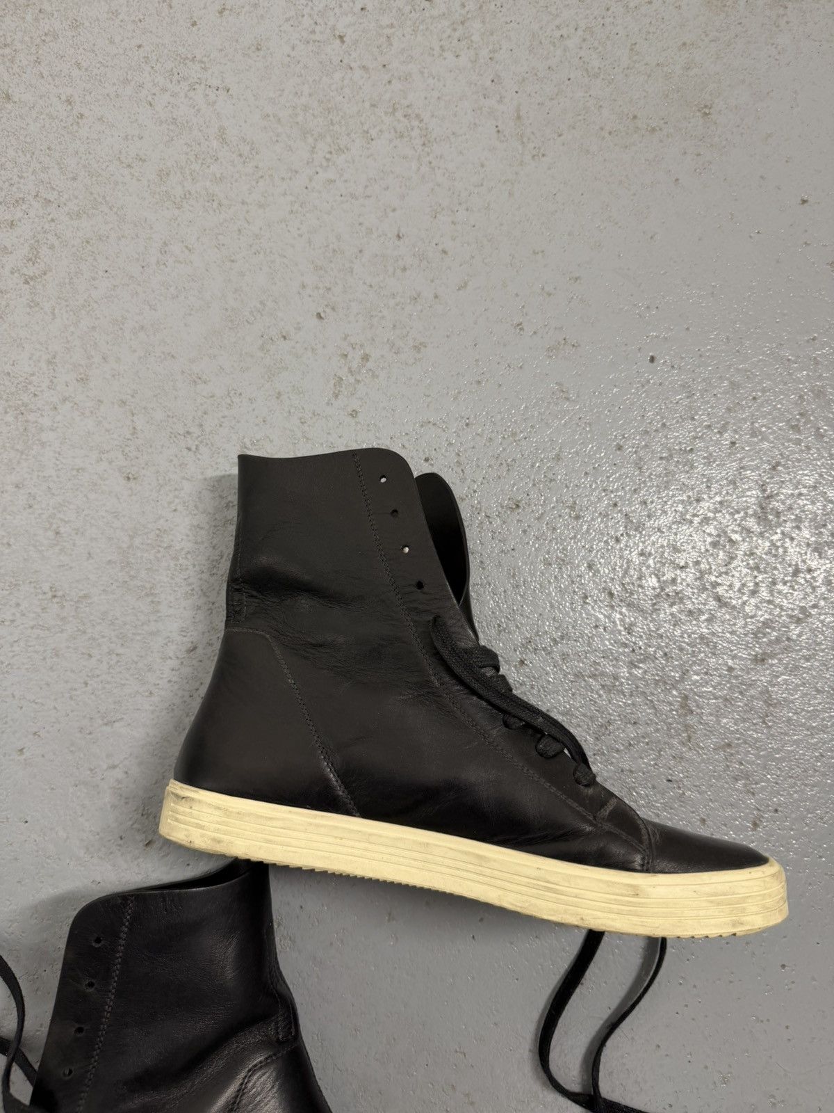 Rick Owens Rick Owens Mastodon Leather High Sneakers Size US 10.5 / IT 40.5 - 12 Thumbnail