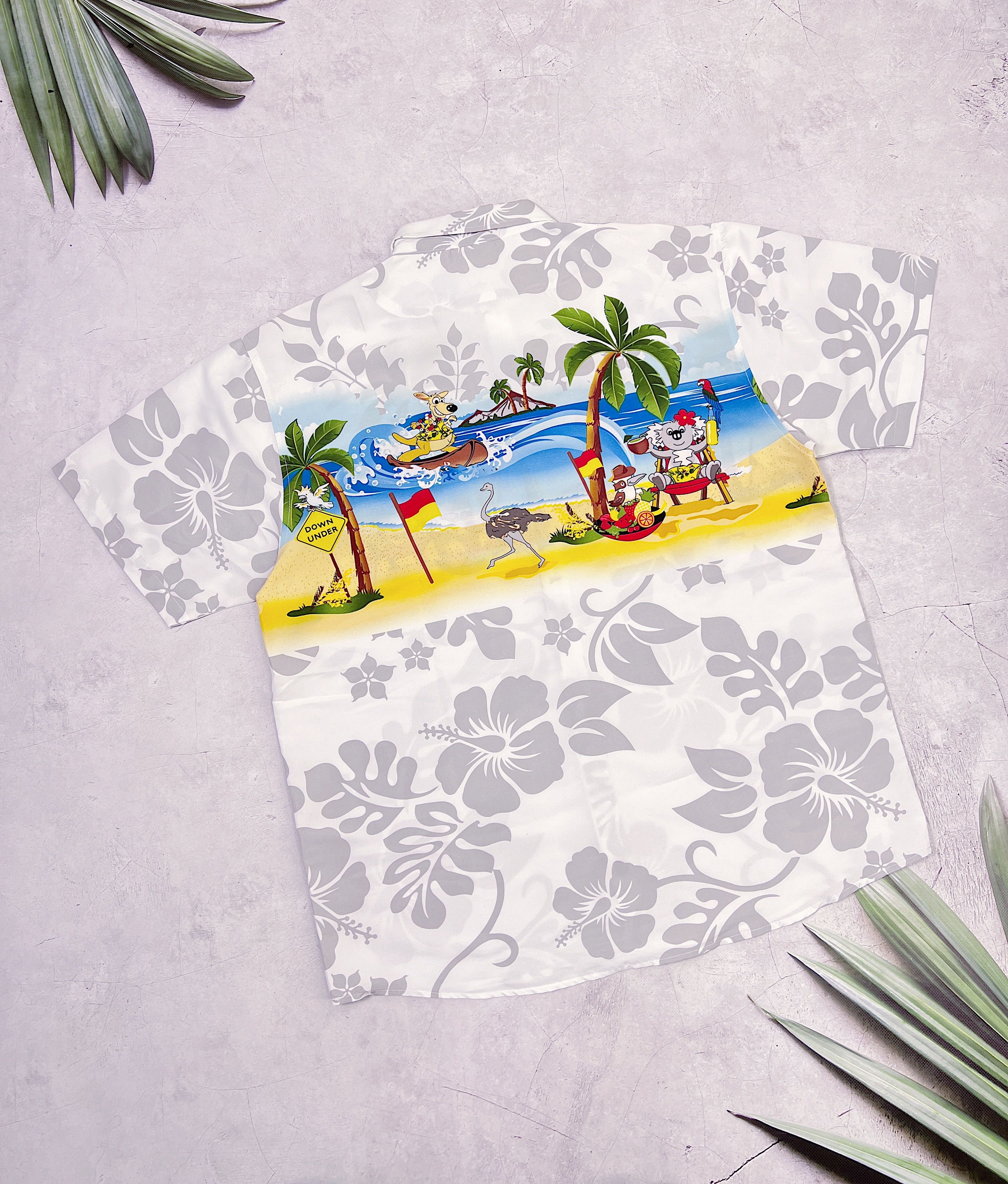 Other Lowes Hawaiian Shirt Australia Kangaroo Koala Ostrich Size US XL / EU 56 / 4 - 12 Thumbnail
