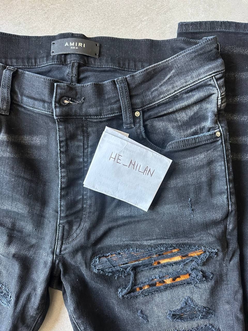 Amiri AMIRI LEOPARD TRASHER JEANS RARE Size US 31 - 14 Thumbnail