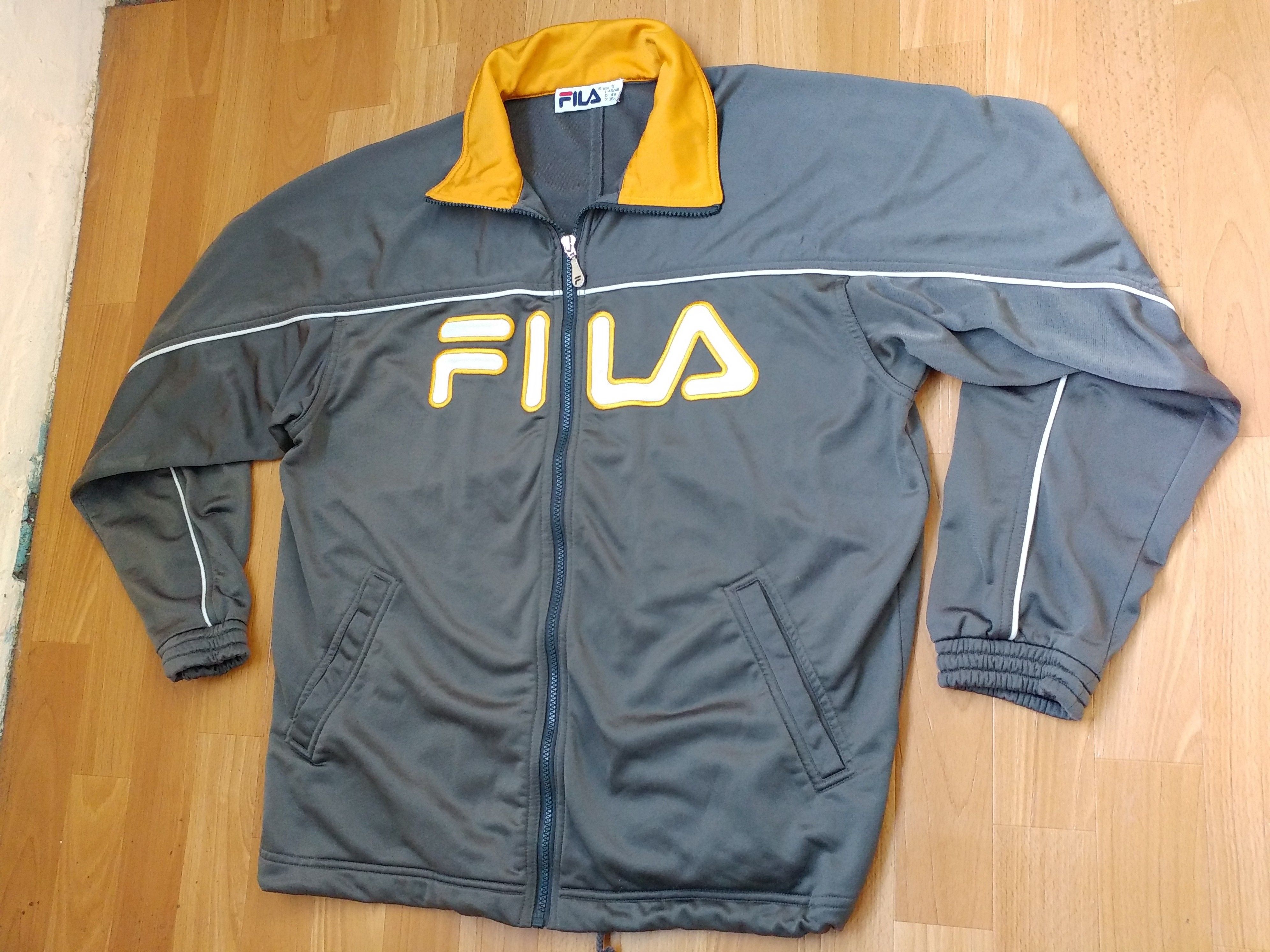 Fila × Vintage FILA jacket, gray, vintage track top, 90s hip hop, 1990s S Size US S / EU 44-46 / 1 - 2 Thumbnail