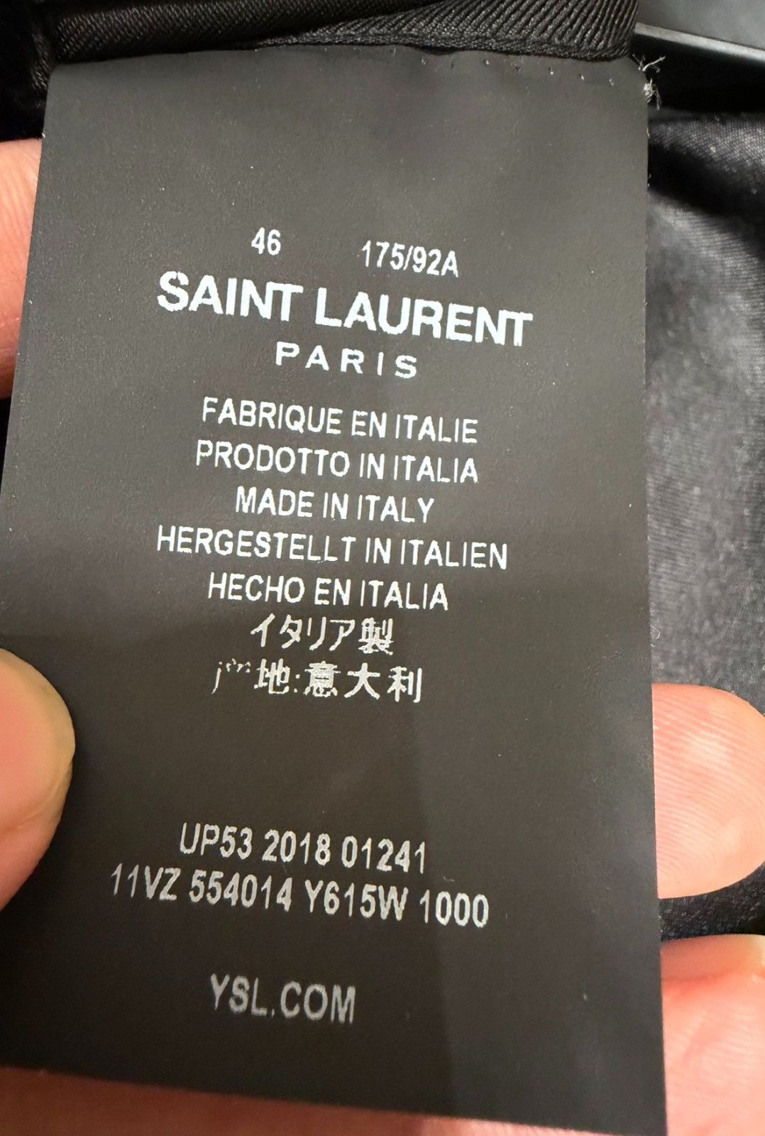 Saint Laurent Paris Saint Laurent 19SS Constellation Black Velvet Beaded Smoking Size 46S - 5 Thumbnail