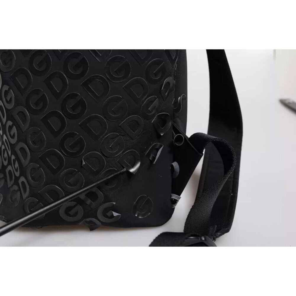 Dolce & Gabbana Dolce & Gabbana Black Neoprene Nylon DG Logo School Backpack Size ONE SIZE - 7 Thumbnail