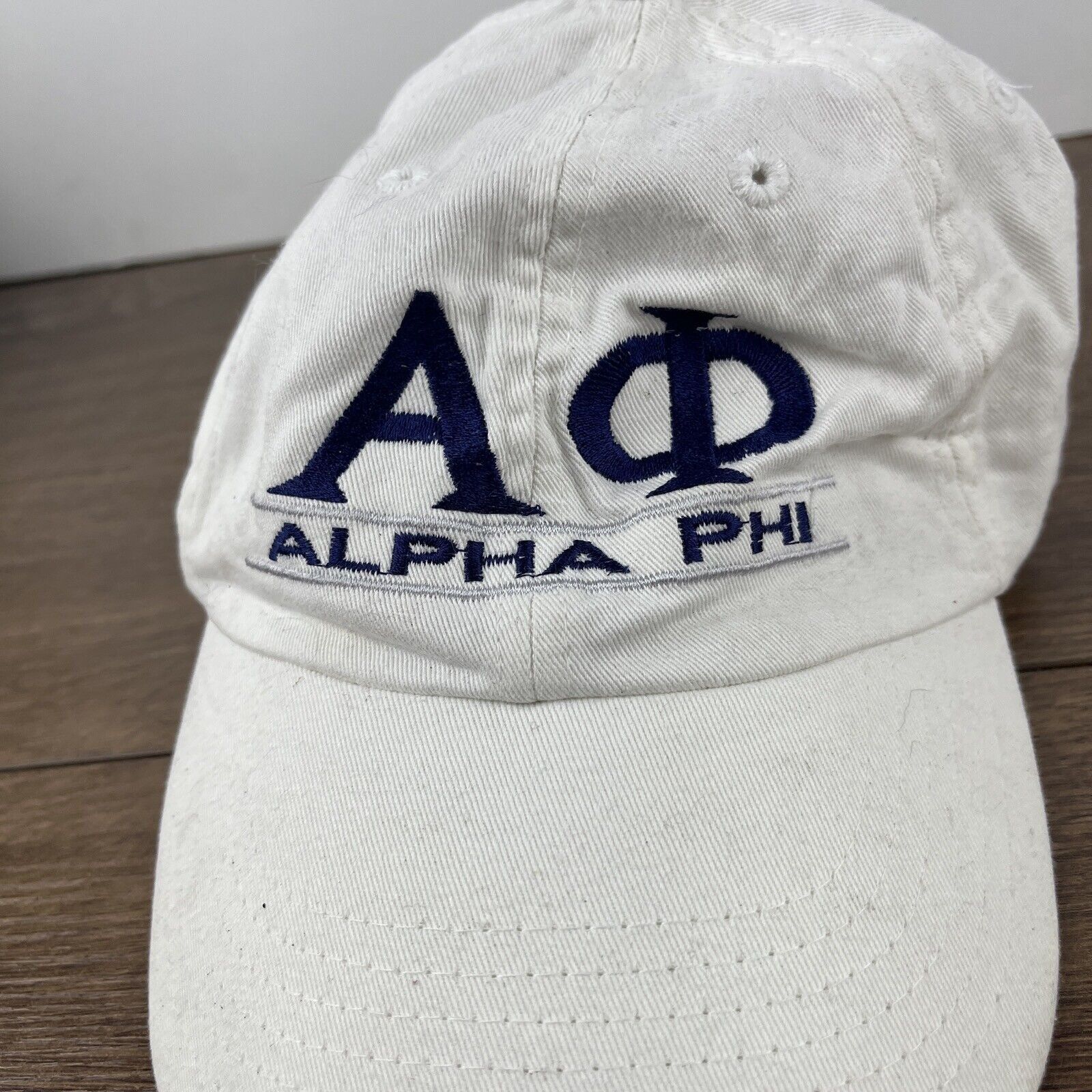 Other Alphi Phi Hat White Hat Adjustable Adult Size Hat White Cap Size ONE SIZE - 6 Thumbnail