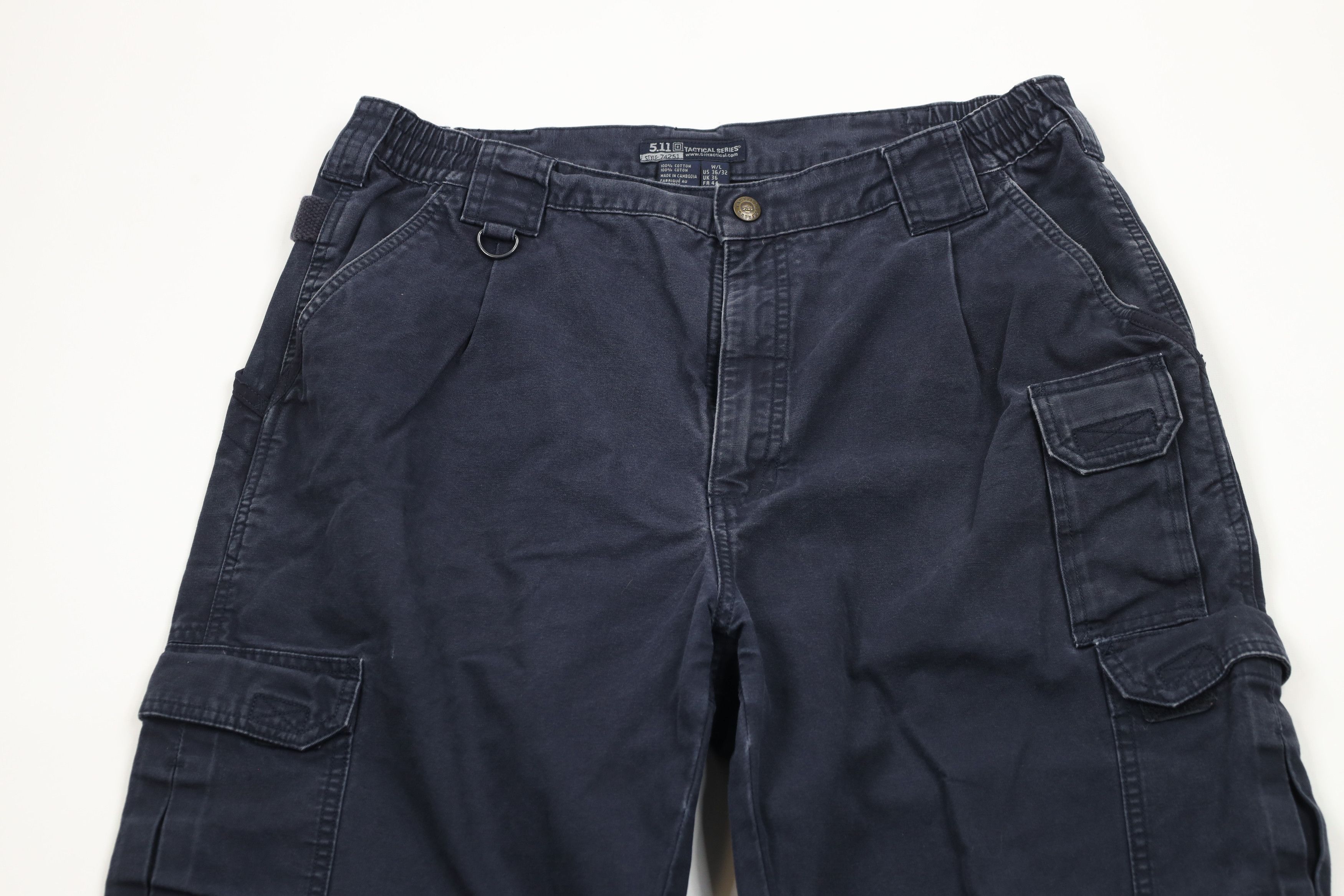 Vintage 5.11 Tactical Series Canvas Double Knit Cargo Pants Blue Size US 36 / EU 52 - 2 Thumbnail