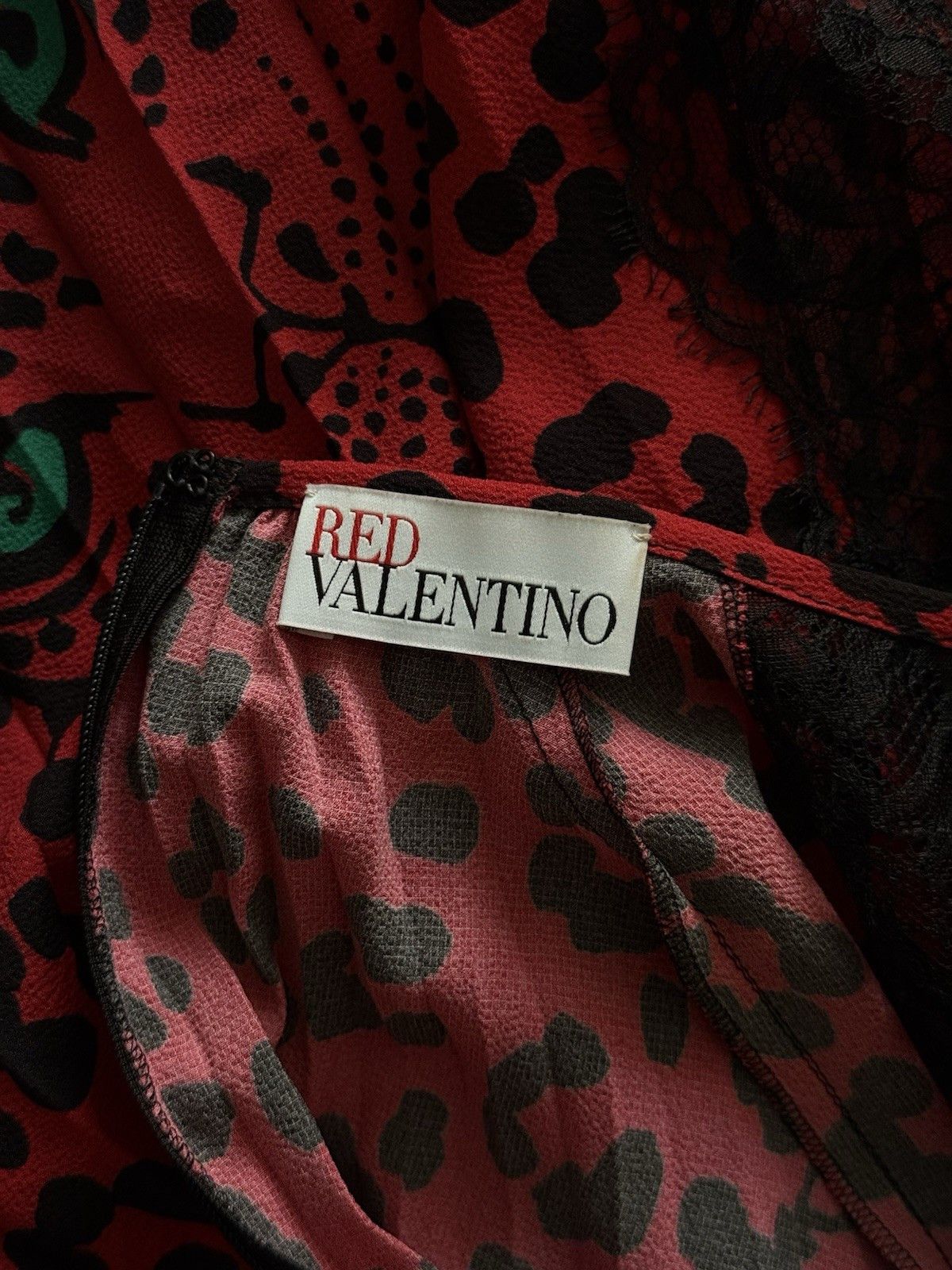 RED Valentino Red Valentino Leopard Print Lace-trimmed Lace Sleeve Dress Size M / US 6-8 / IT 42-44 - 10 Thumbnail