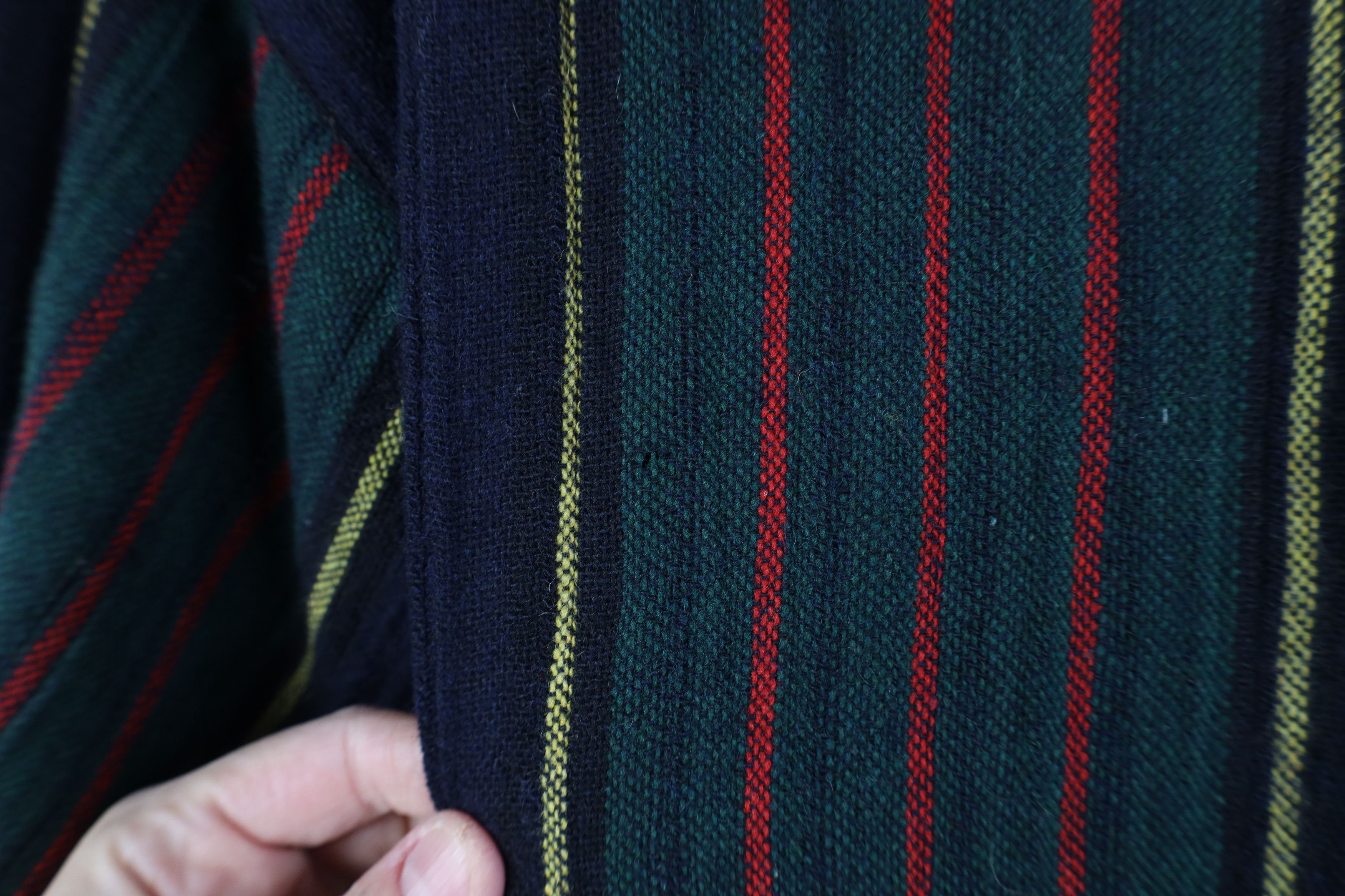Vintage Vintage 90s Streetwear Wool Blend Knit Striped Button Shirt Size M / US 6-8 / IT 42-44 - 6 Thumbnail