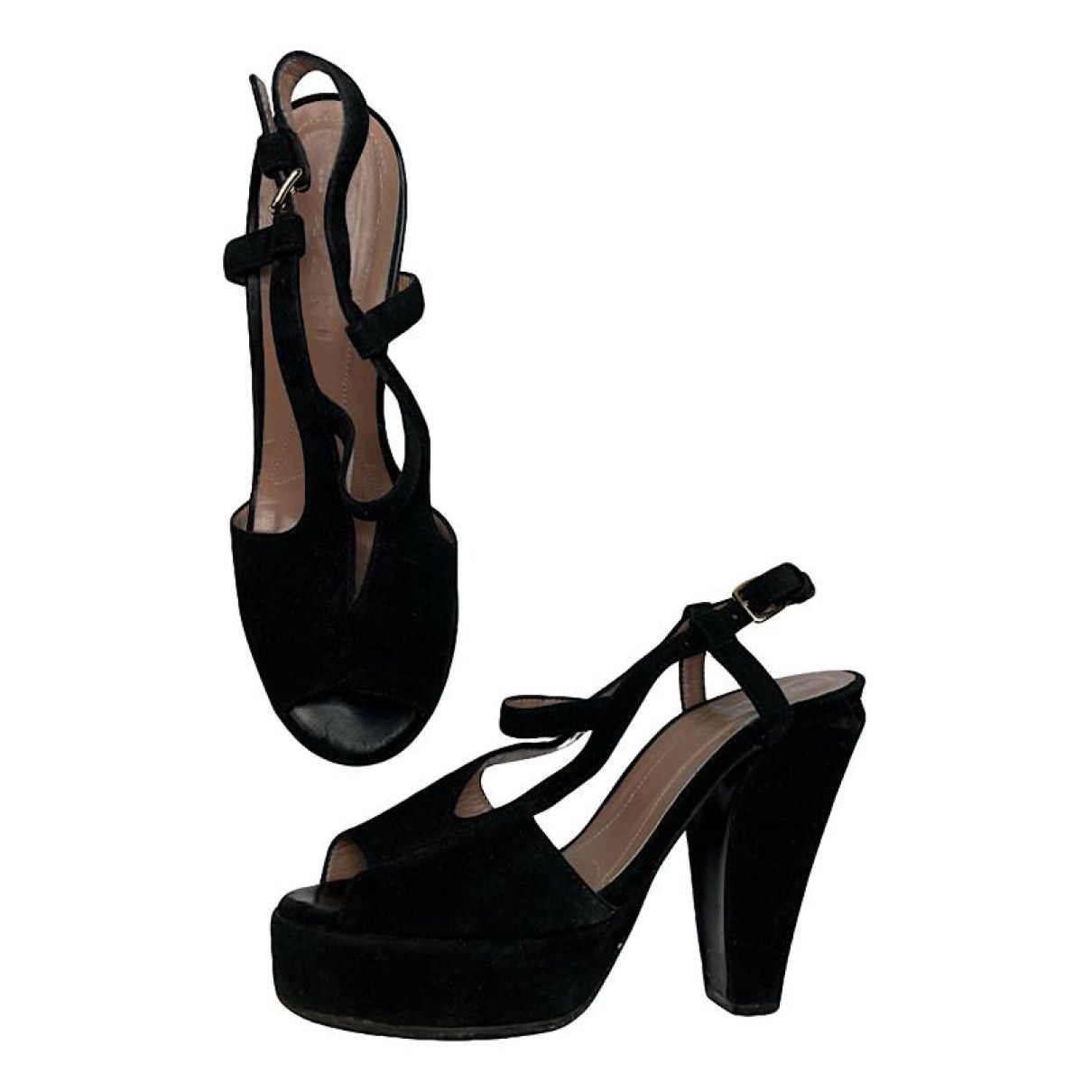Marni Black Faux Fur Heel Size US 6 / IT 36 - 1 Thumbnail