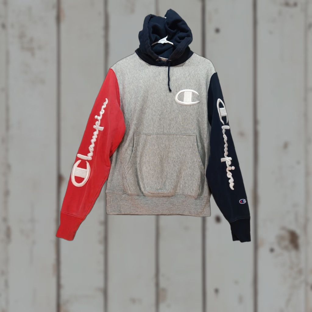 Champion Champion Hooded Sweatshirt Mens S Color Block Pullover Logo Embroidered All Seasons Gift: none Size US S / EU 44-46 / 1 - 1 Thumbnail