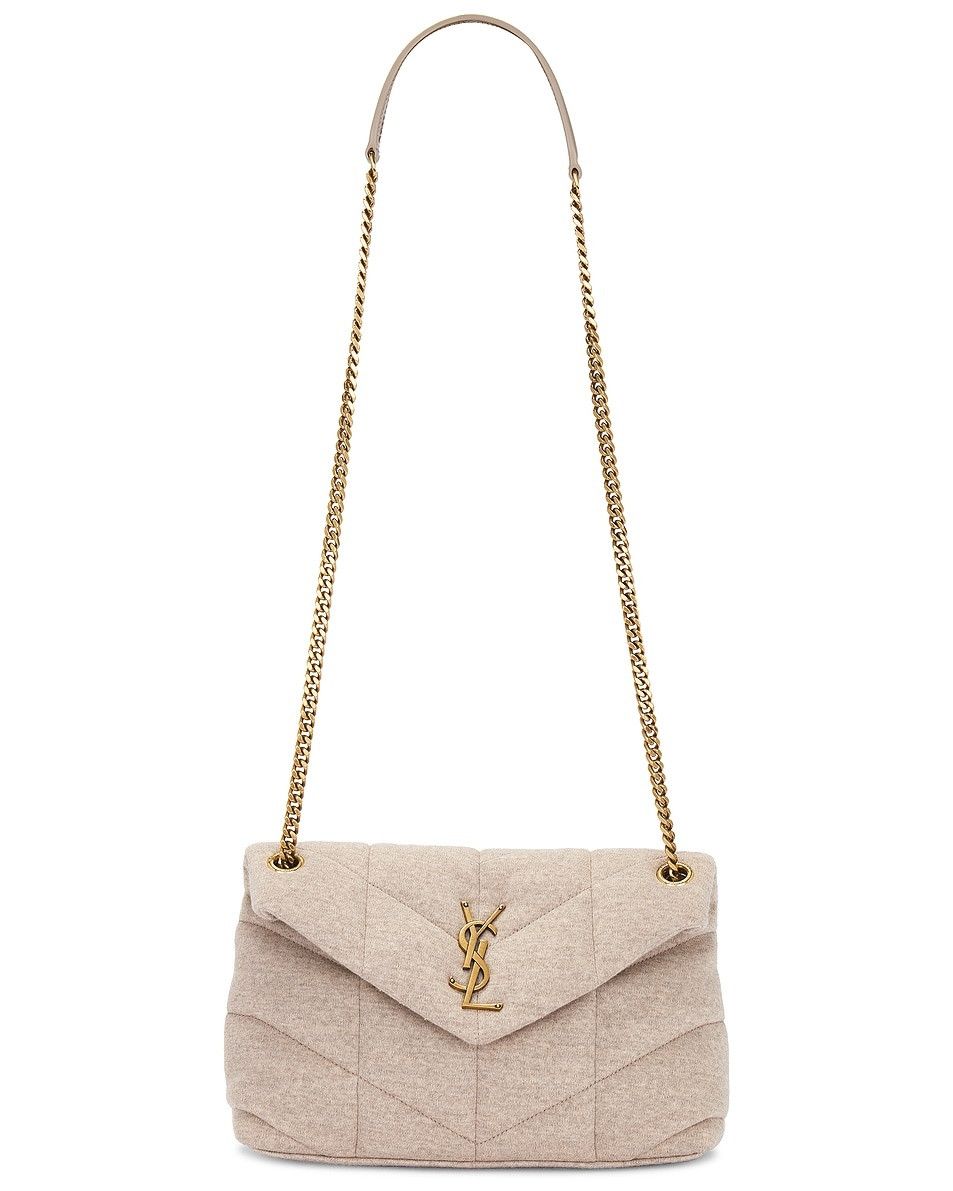 Saint Laurent Paris o1b1hav110225 Size: OS / Small Puffer Chain Bag in Beige Size ONE SIZE - 6 Thumbnail