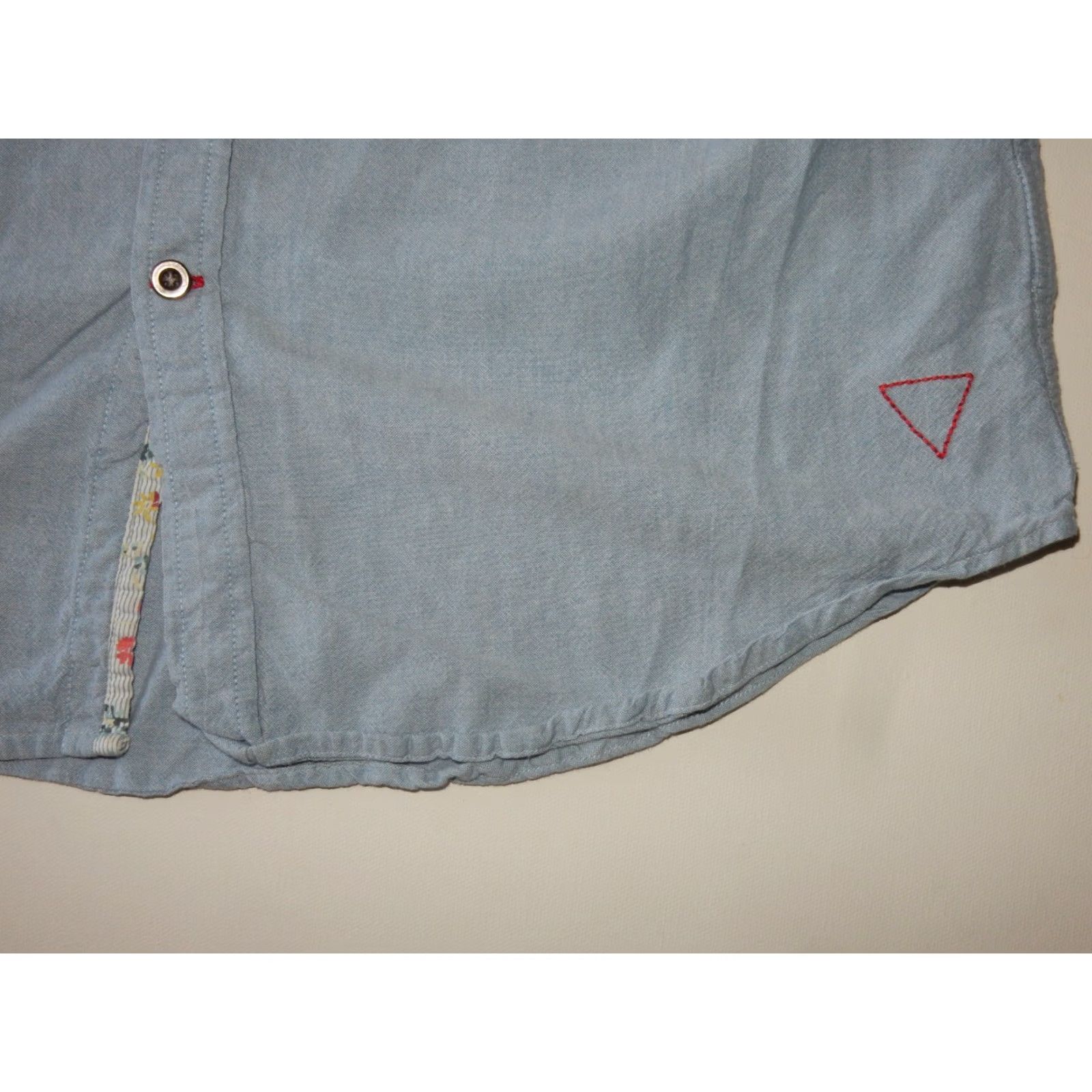 Guess VINTAGE GUESS Men's Long Sleeve Cotton Button-Up Shirt Size Large Blue Mens Size US L / EU 52-54 / 3 - 2 Thumbnail