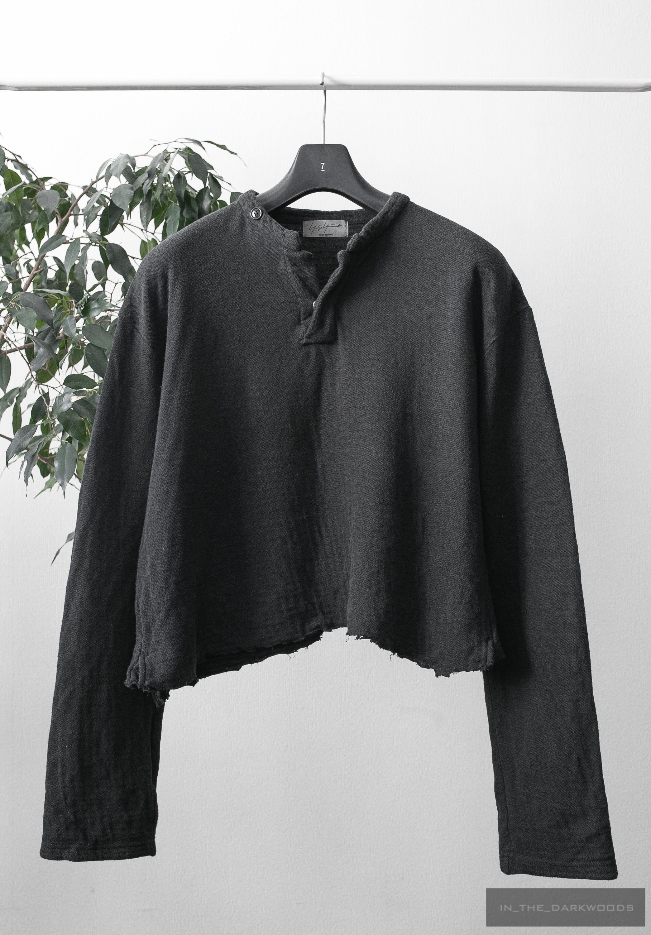 image of Yohji Yamamoto Cropped Cotton Top, Men's (Size Medium)