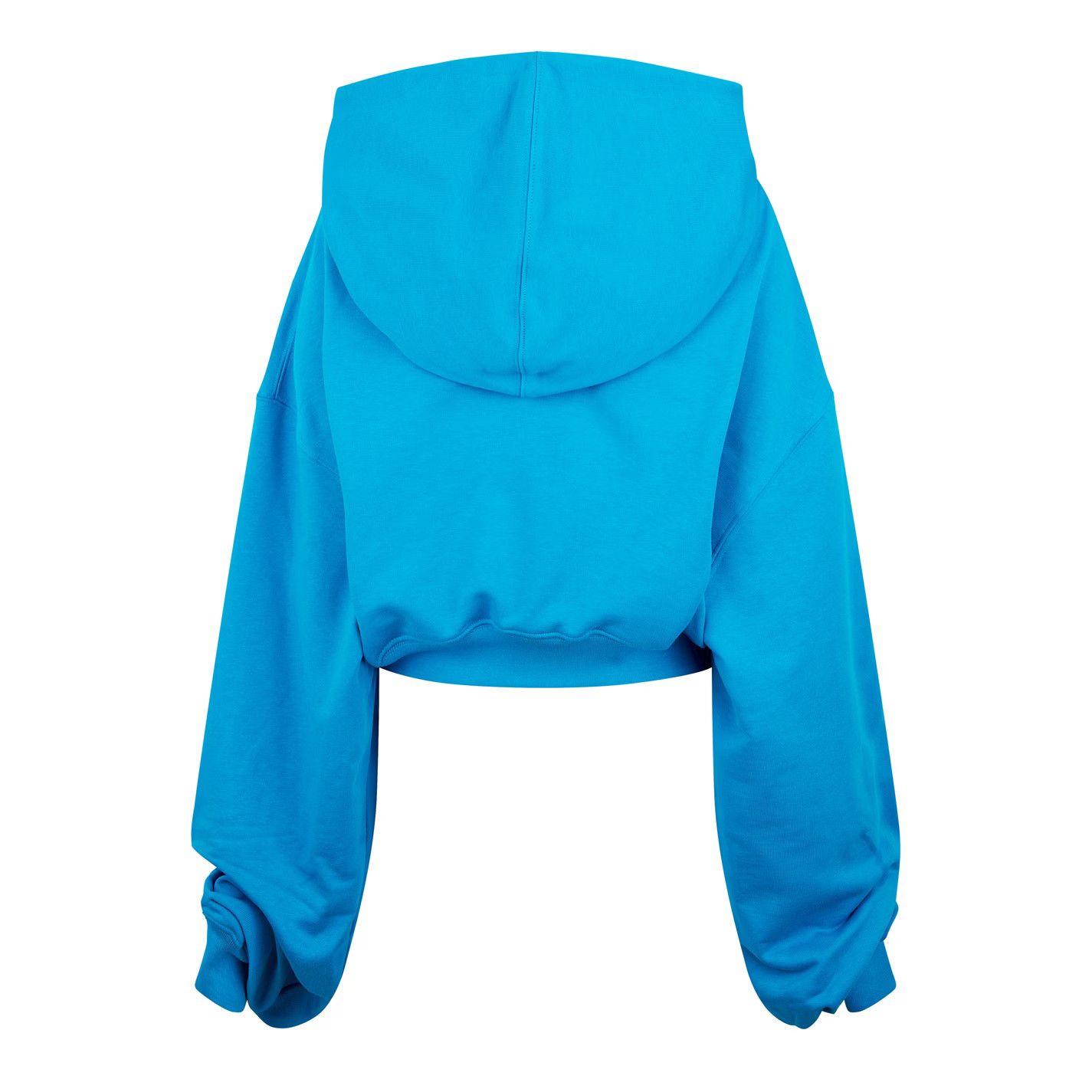 Off-White o1g2r1mq1224 Crop Hoodie in Blue Size M / US 6-8 / IT 42-44 - 2 Thumbnail