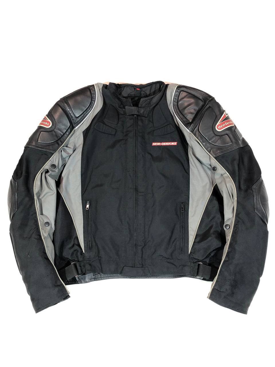 image of Hein Gericke Moto Leather Jacket Racing Vintage in Black, Men's (Size 2XL)