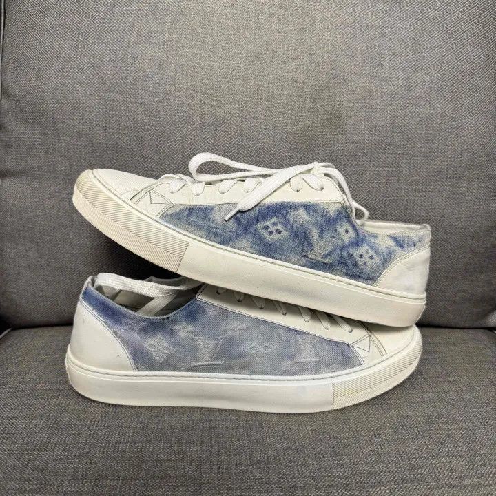 Louis Vuitton Louis Vuitton Tattoo Logo Sneakers in Blue and White -2508 Size US 9 / EU 42 - 7 Thumbnail