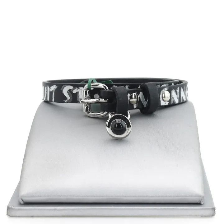 Vivienne Westwood Vivienne Westwood Black Leather Pendant Necklace 0079 Size ONE SIZE - 1 Thumbnail