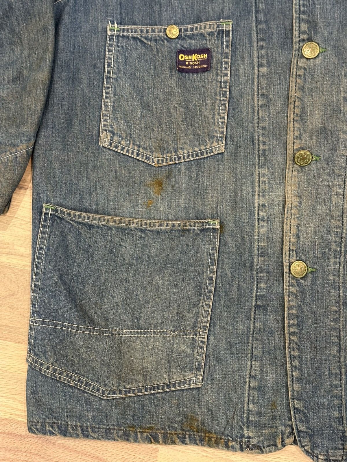Oshkosh Vintage Osh Kosh B’Gosh Selvedge Denim Chore Coat XL Size US XL / EU 56 / 4 - 2 Thumbnail