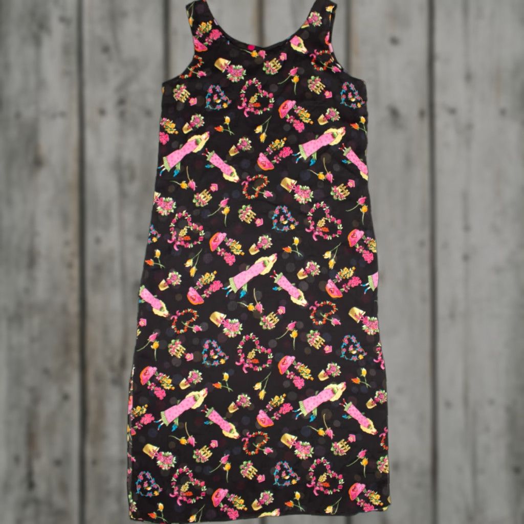 Vintage VINTAGE Impressions Black Flower & Polka Dot Layered Dress 1990s Medium Dress Women’s/Girls? Size M / US 6-8 / IT 42-44 - 1 Thumbnail