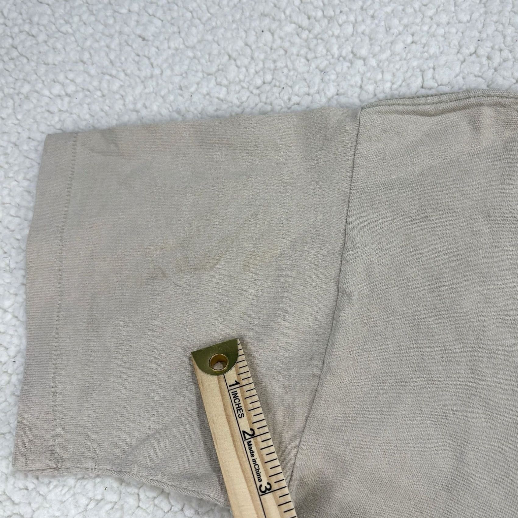 Vintage VINTAGE Desert Heat Shirt Mens M Beige Cotton Short Sleeve Embroidered Leaves USA Graphic Tee Size US M / EU 48-50 / 2 - 7 Thumbnail