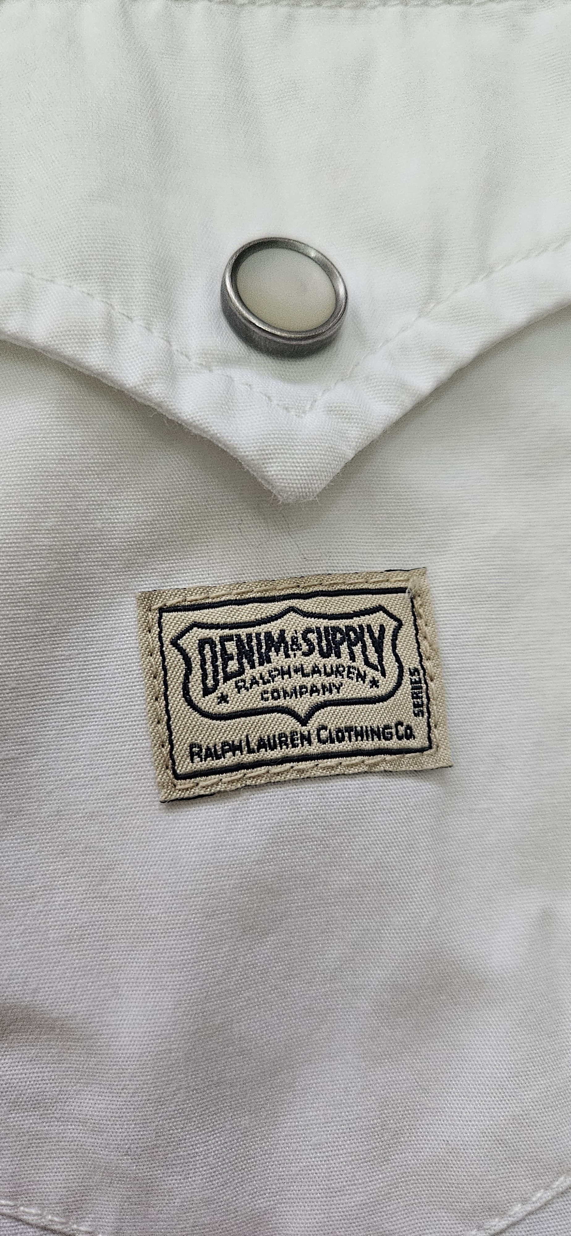 Denim & Supply Ralph Lauren Denim & Supply Ralph Lauren Shirt Mens G/L White Pearl Snap Size US L / EU 52-54 / 3 - 6 Thumbnail