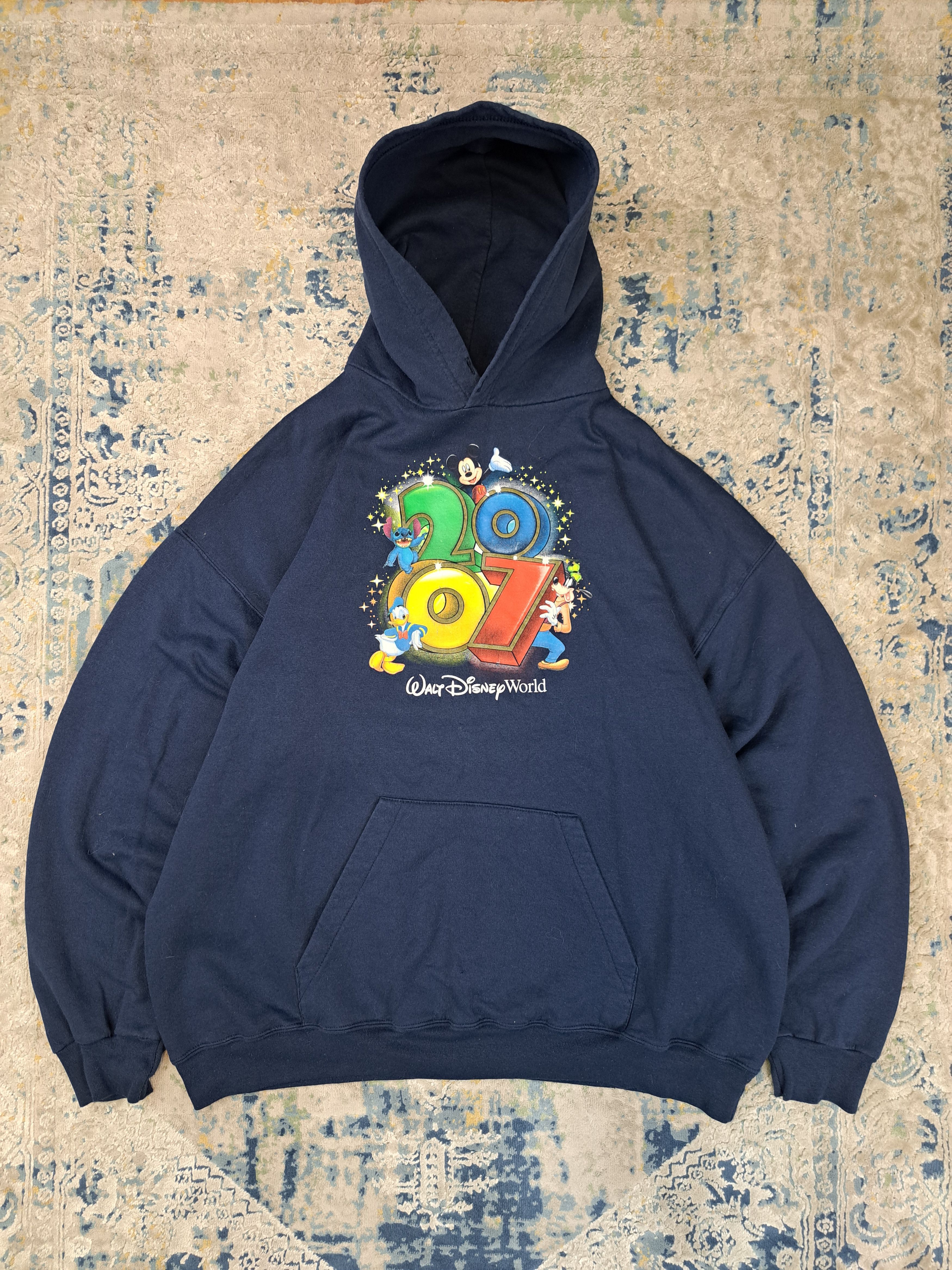 Disney Vintage 2007 Disneyworld Boxy Hoodie Heavyweight Size US XL / EU 56 / 4 - 1 Thumbnail