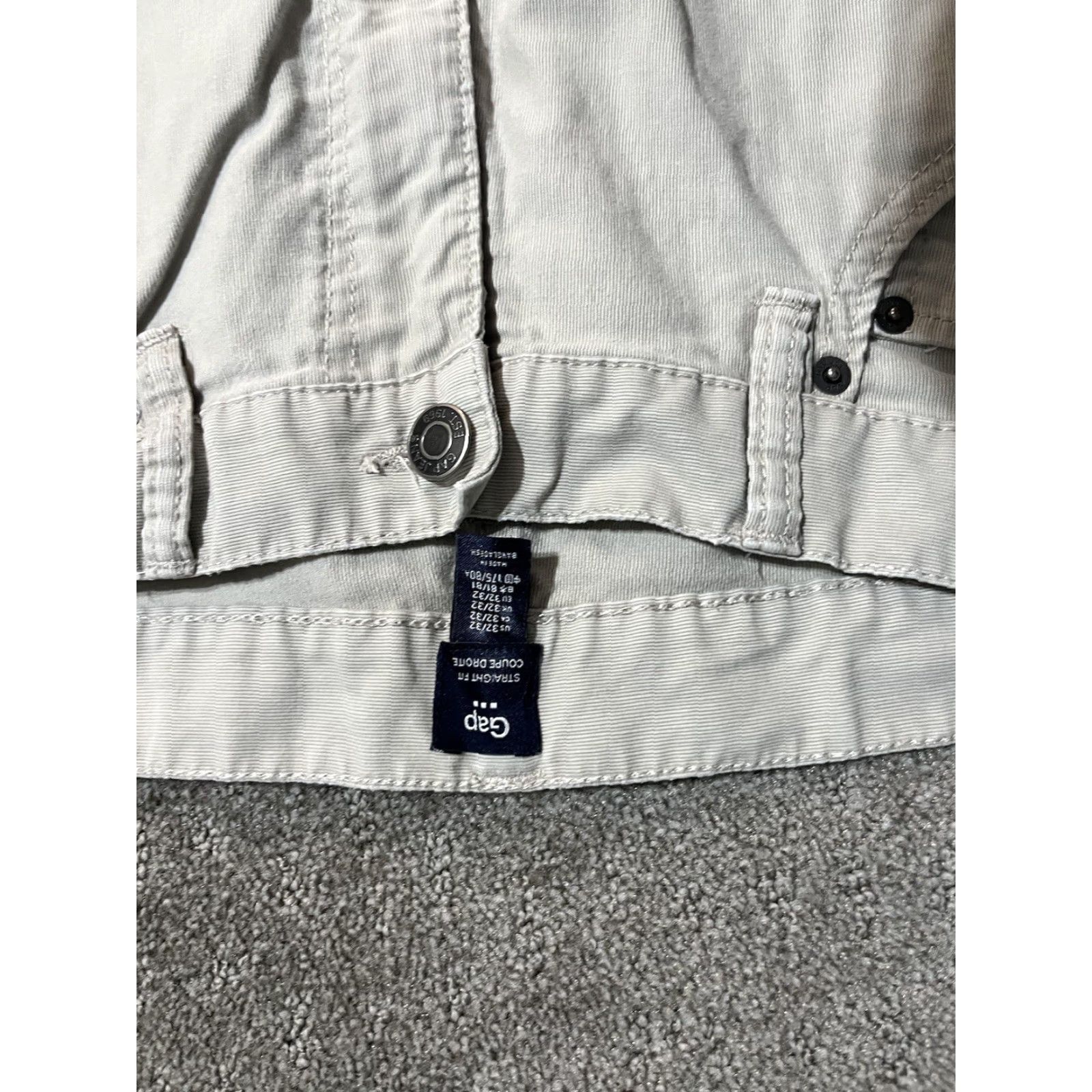 Gap Gap 5- Pocket Pants Men’s Flat Front Straight Khakis Beige Size 32x32 Size US 32 / EU 48 - 5 Thumbnail