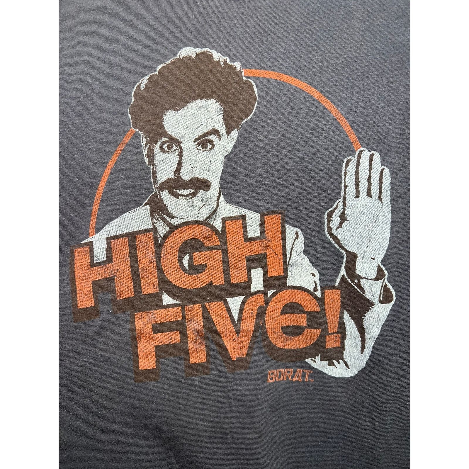 Vintage Borat Movie Shirt High Five Promo Gray Graphic Tee Medium Size US M / EU 48-50 / 2 - 2 Thumbnail