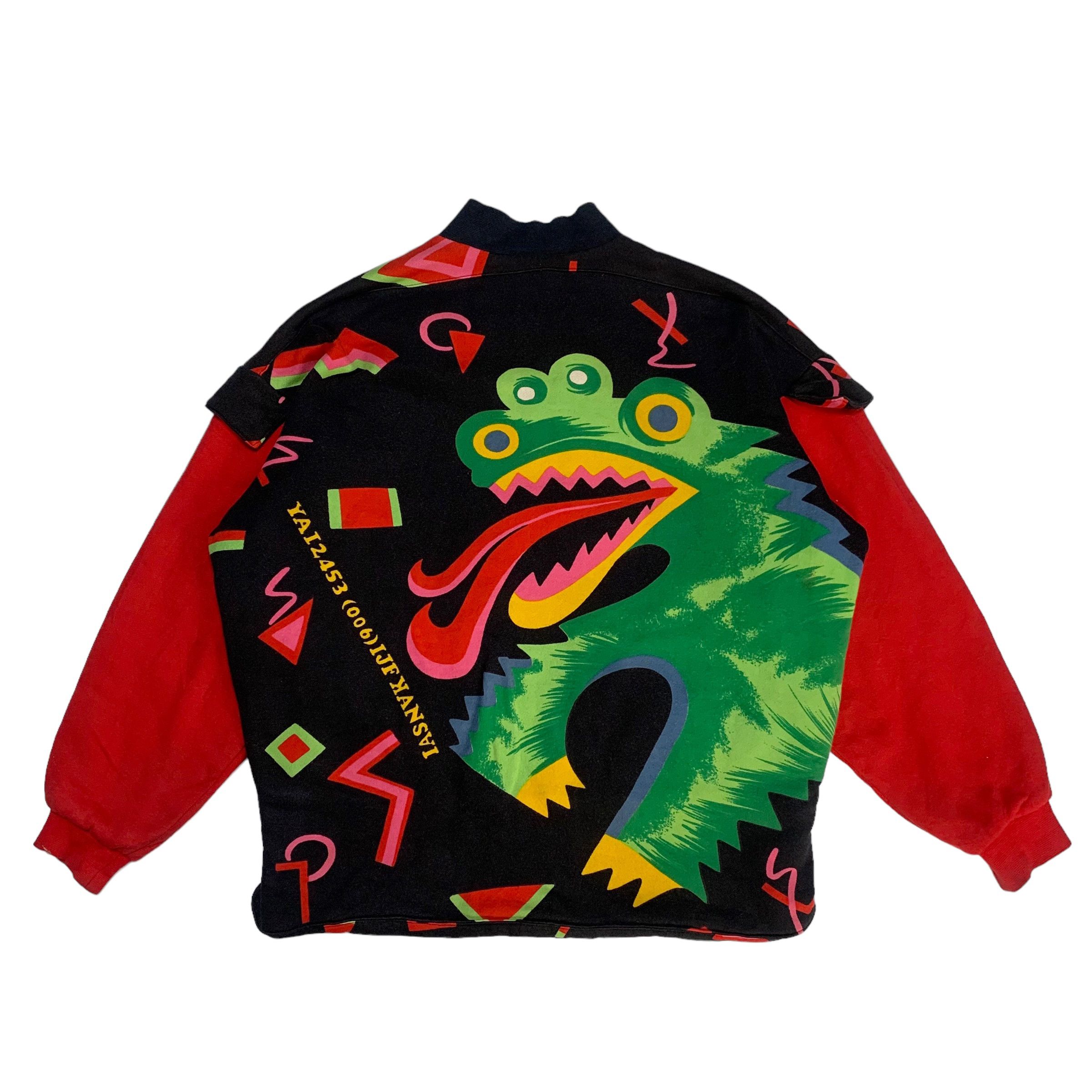 Kansai Yamamoto Vintage 80s Kansai Abstract Frog Design Bomber Jacket Size US M / EU 48-50 / 2 - 1 Thumbnail