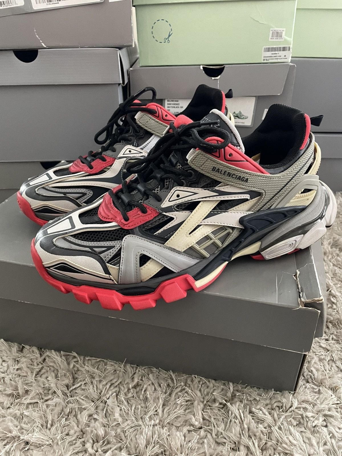 Balenciaga Balenciaga Track 2 black/Grey/Red Size US 12 / EU 45 - 1 Thumbnail