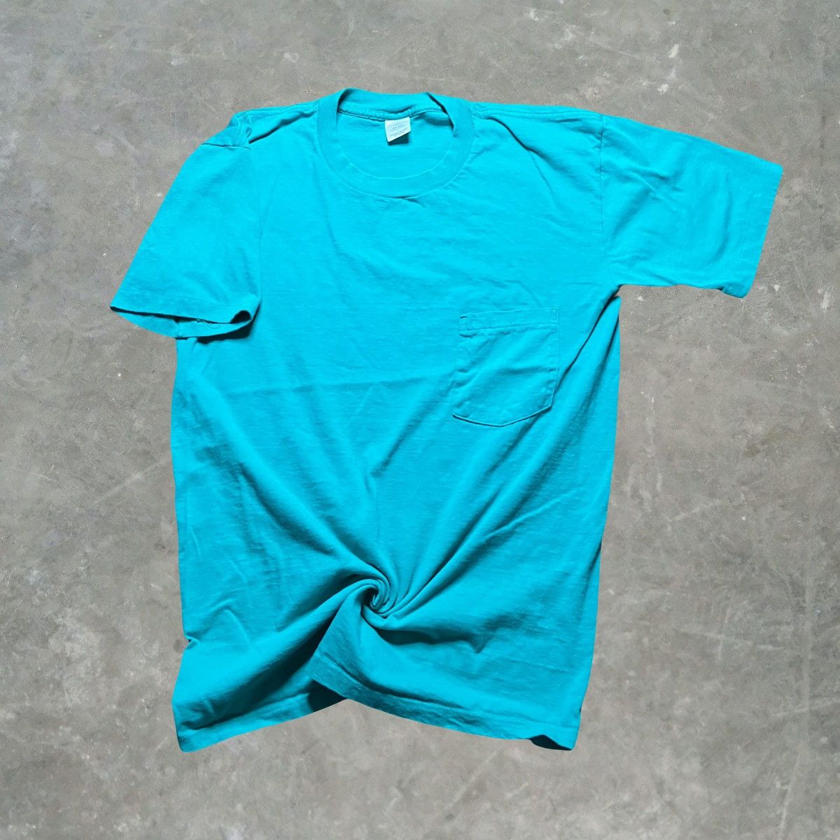 Towncraft × Vintage Vintage Towncraft JCPenney Aqua Blue Pocket T Shirt Size US L / EU 52-54 / 3 - 1 Thumbnail