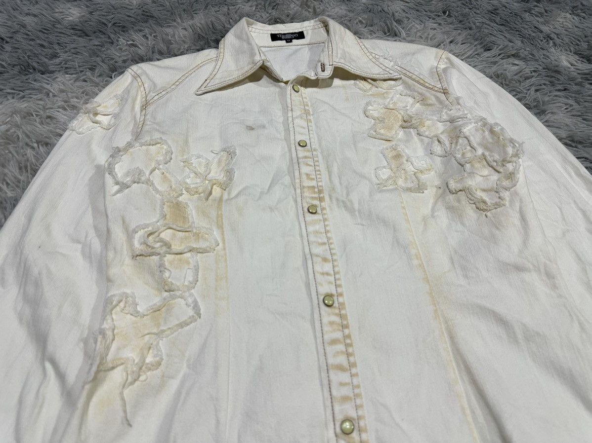 Tornado Mart 🔥Y2K Archived Tornado Mart Distressed Frayed Bandage Shirt Size US M / EU 48-50 / 2 - 3 Thumbnail