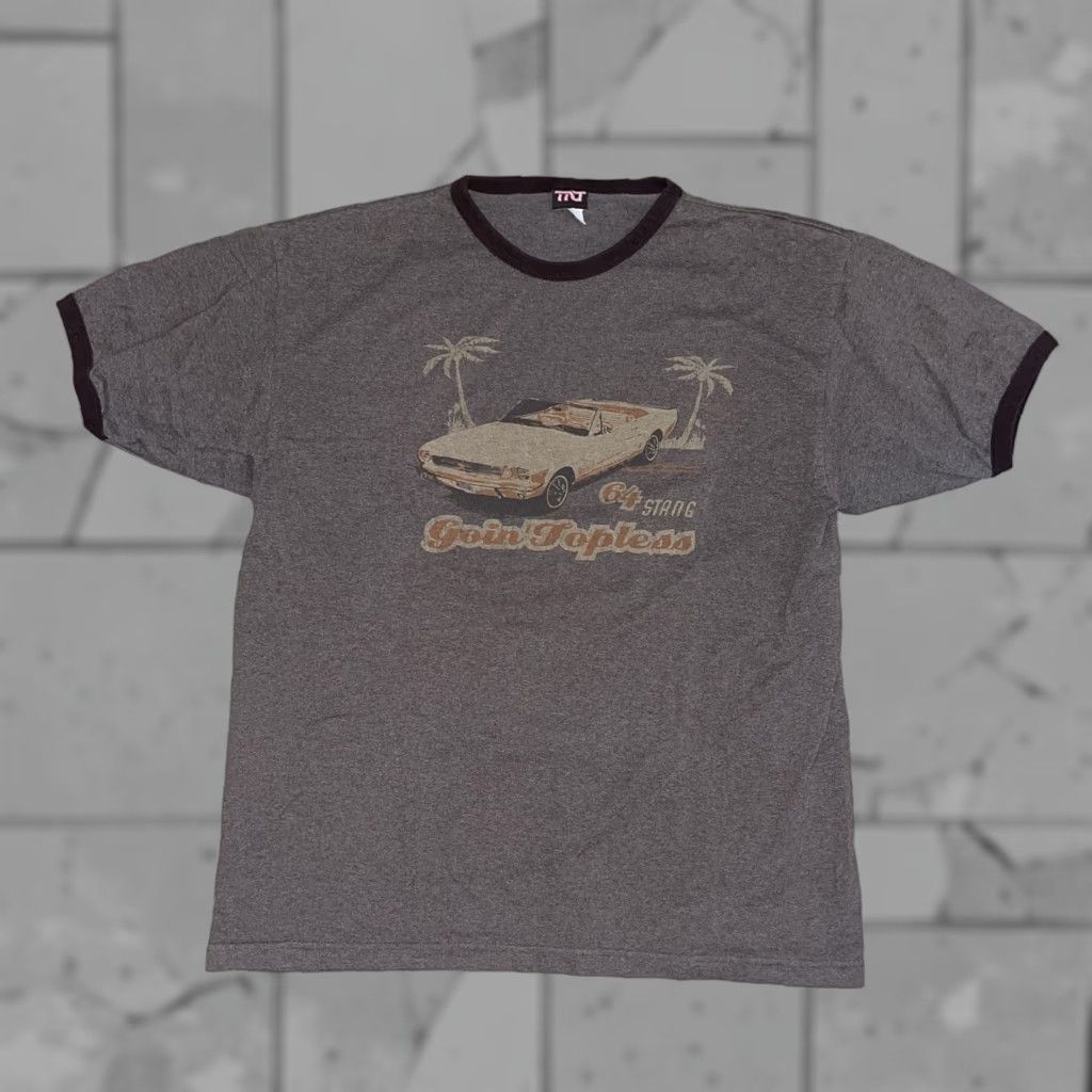 Vintage VTG Tnt By Trau and Loevner 64 Mustang Goin Topless Graphic Tee Mens Size L Mustangs Topless Graphic Tee VTG Tnt By Trau Loevner 64 Mustang Goin Size US L / EU 52-54 / 3 - 1 Thumbnail