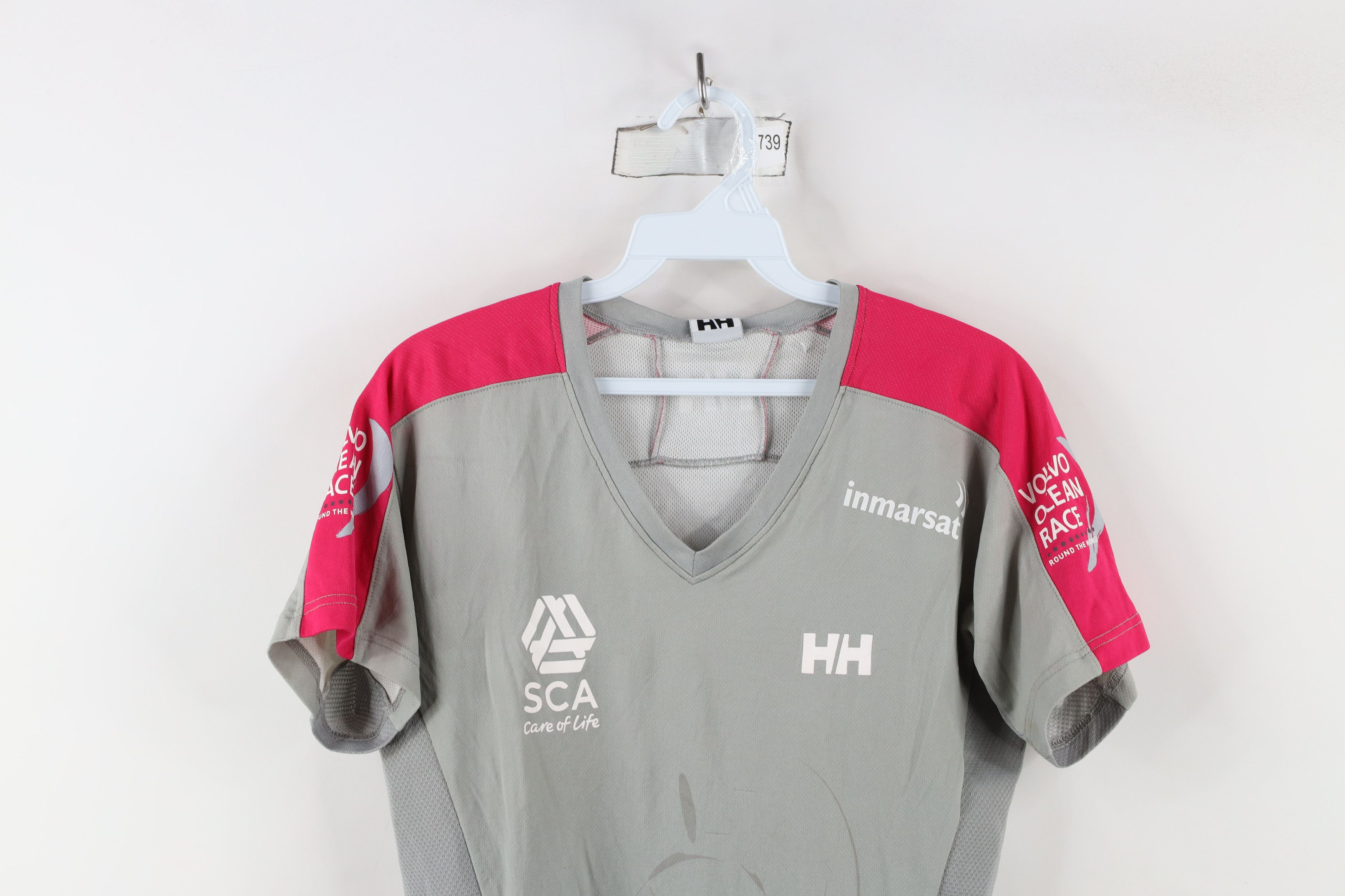 Helly Hansen × Vintage Helly Hansen of Life Volvo Ocean Race V-Neck T-Shirt Gray Size XL / US 12-14 / IT 48-50 - 2 Thumbnail