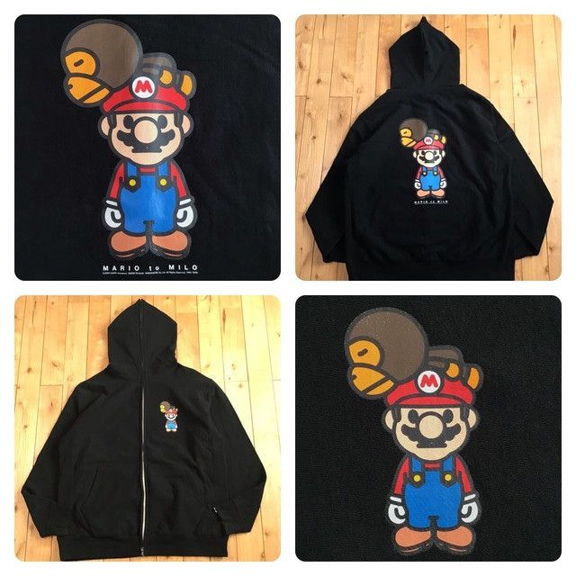 Bape × Nintendo BAPE × Nintendo Mario Milo full zip hoodie a