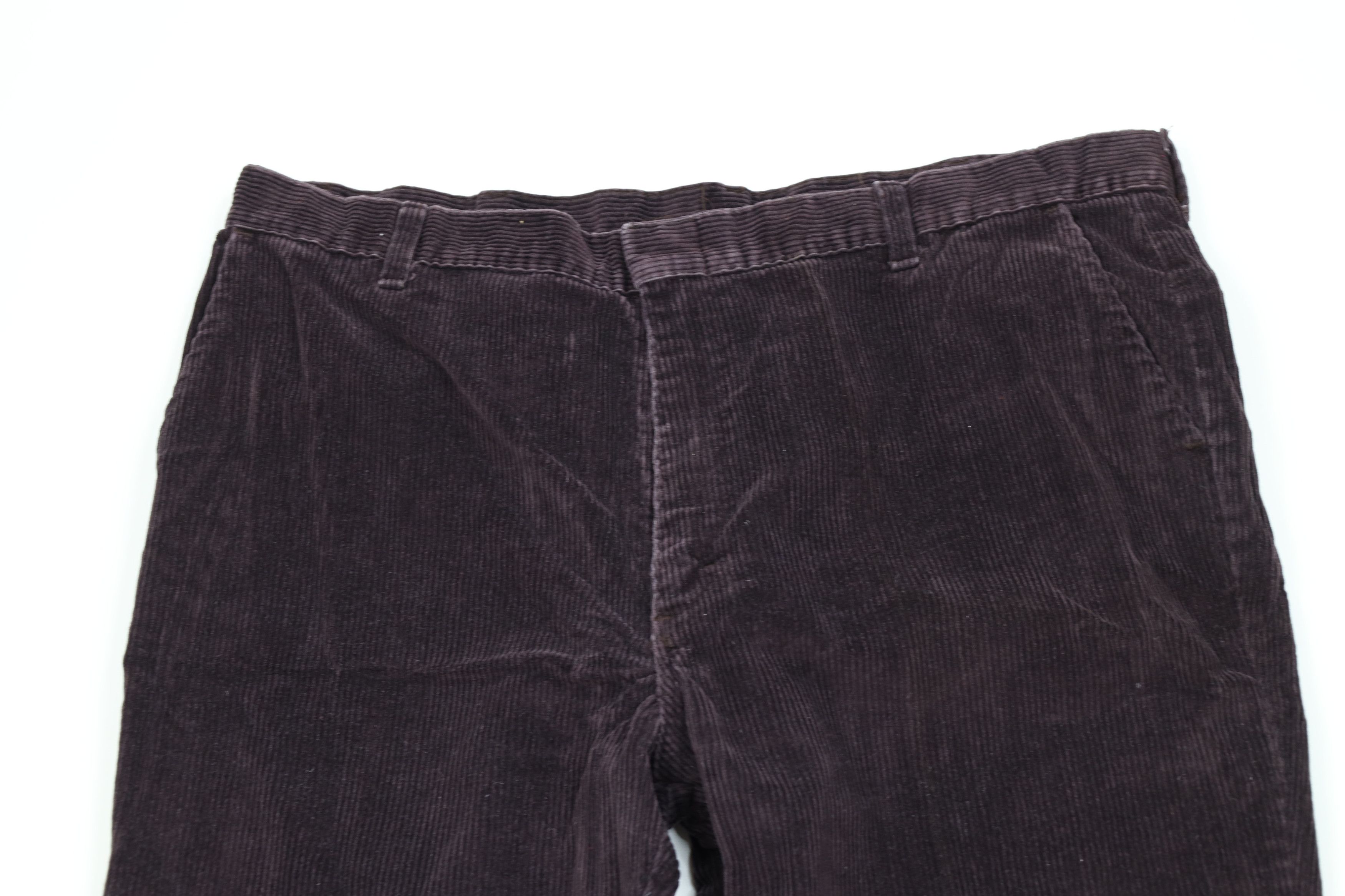 Vintage Vintage 70s Streetwear Corduroy Bell Bottoms Pants Dark USA Size US 38 / EU 54 - 2 Thumbnail
