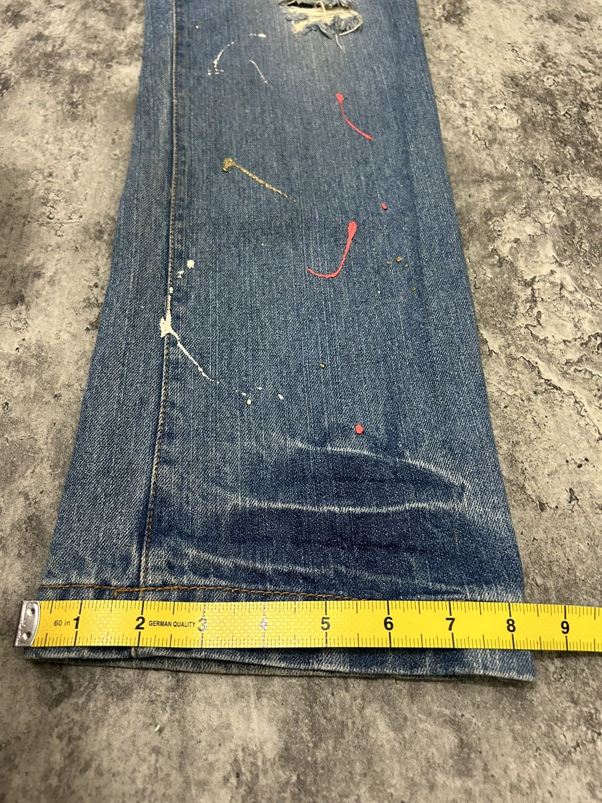 Hysteric Glamour Daily News Double Waist Paint Free Scope Distressed Jeans Size US 32 / EU 48 - 22 Thumbnail