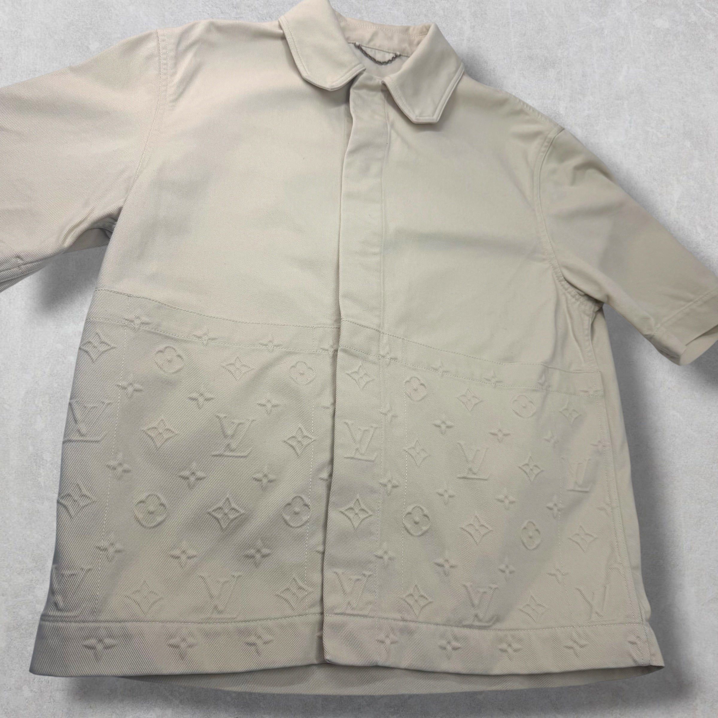 Louis Vuitton Louis Vuitton Beige Workwear Shirt M Size US M / EU 48-50 / 2 - 2 Thumbnail
