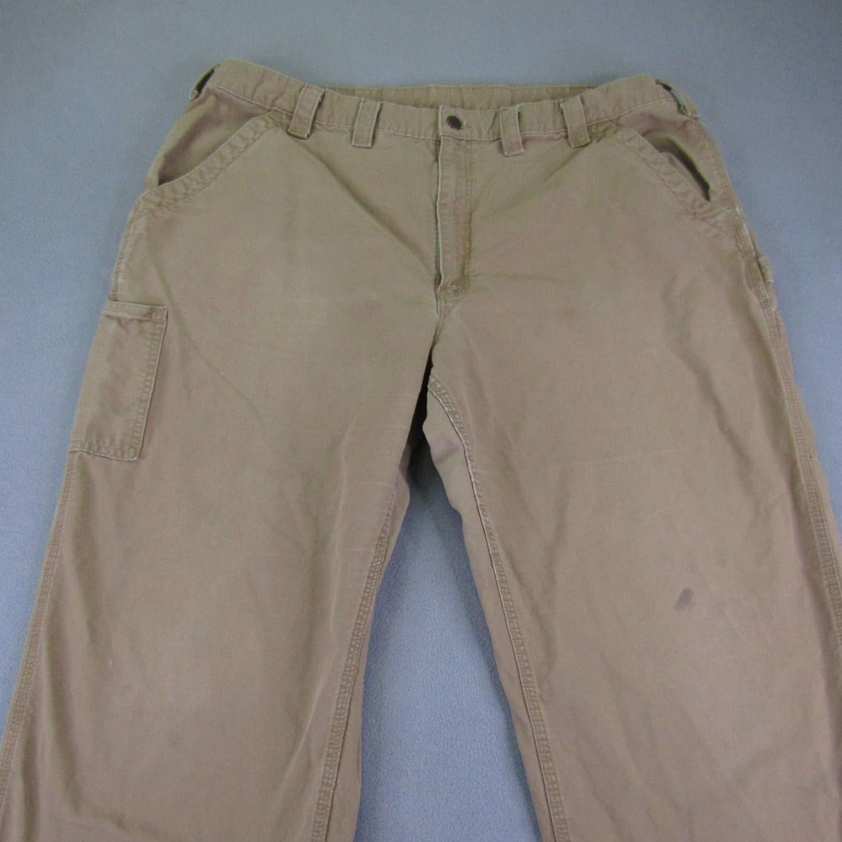 Carhartt Carhartt Pants Mens 44x32 Khaki Original Dungaree Fit Work Utility B151 DKH Pants Mens Regular 44 Khaki Carhartt Workwear Carpenter Mens Size US 41 - 2 Thumbnail