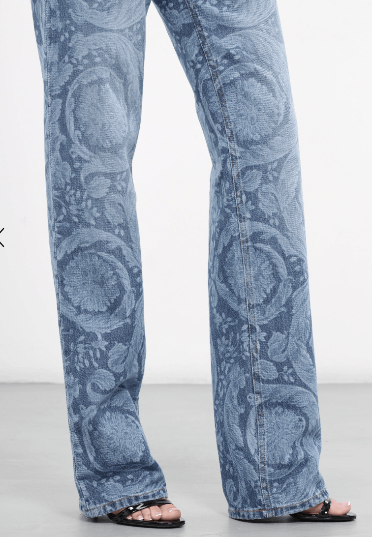Versace Versace Baroque Print Jeans Gold Medusa Hardware Size 25" / US 0 / IT 36 - 7 Thumbnail