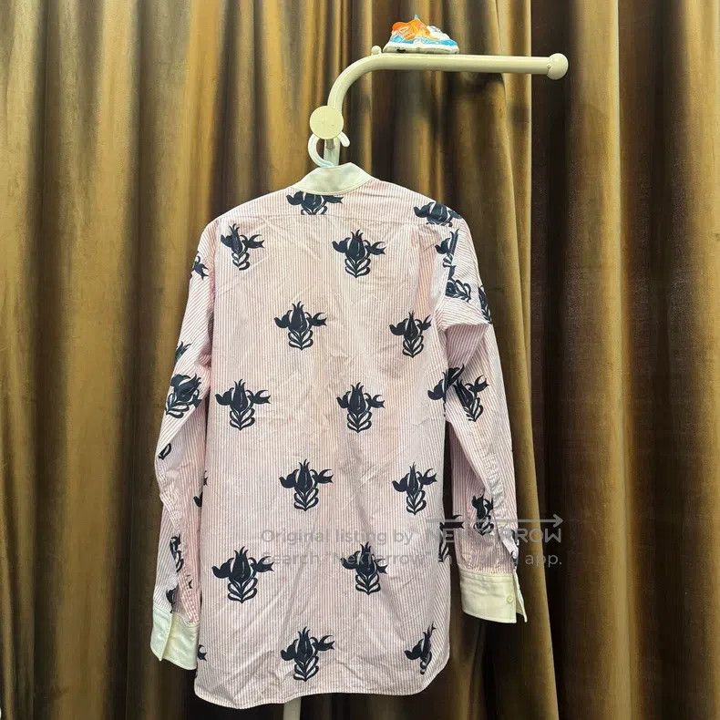 Loewe Loewe Asymmetric Printed Classic Silk Shirt Size S / US 4 / IT 40 - 5 Thumbnail