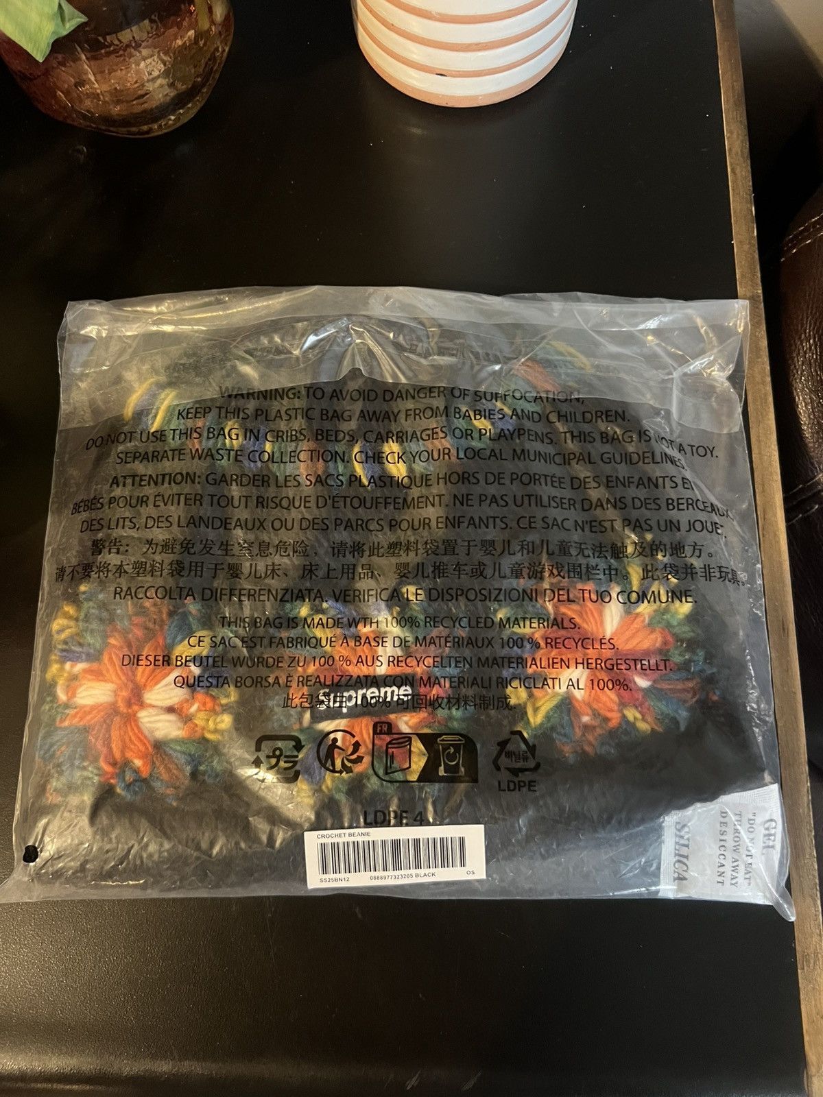 Supreme Supreme Crochet Beanie Black Size ONE SIZE - 3 Thumbnail