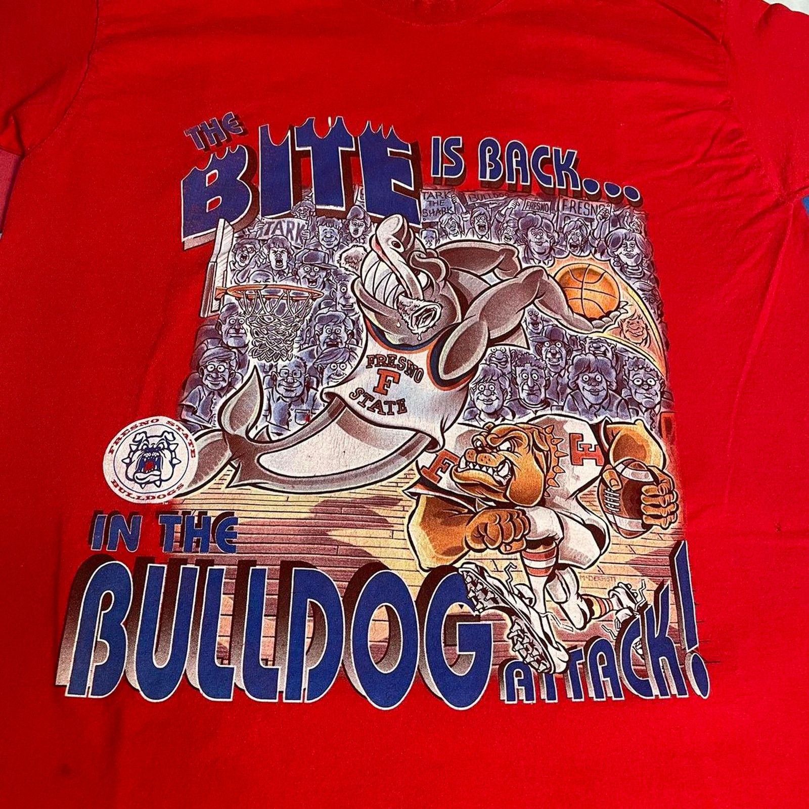NCAA × Vintage Vintage 90s NCAA Fresno State Bulldogs Basketball Tee Size US XL / EU 56 / 4 - 3 Thumbnail