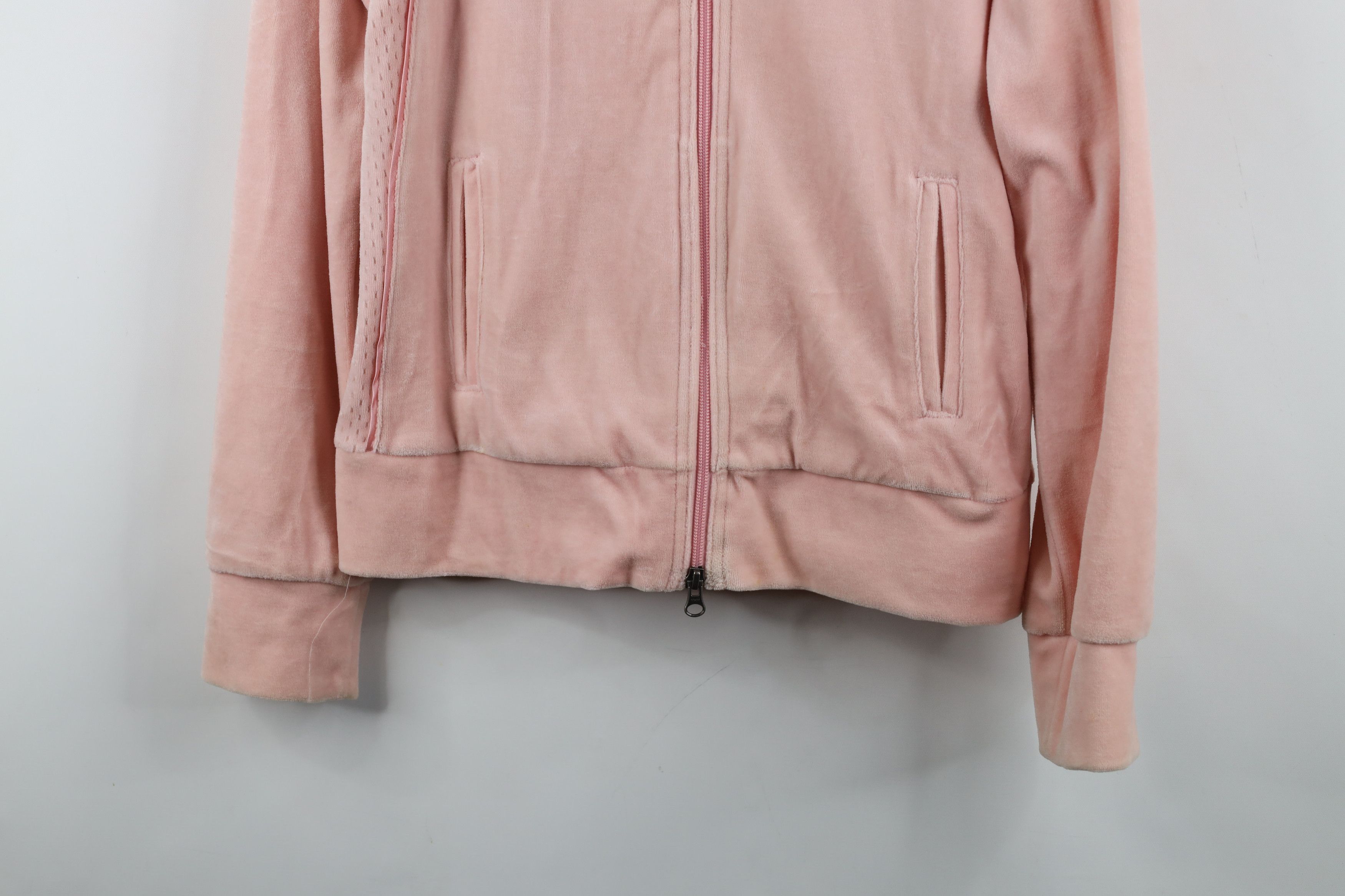 Nike Vintage Y2K Nike Plush Velour Full Zip Track Jacket Pink Size L / US 10 / IT 46 - 3 Thumbnail
