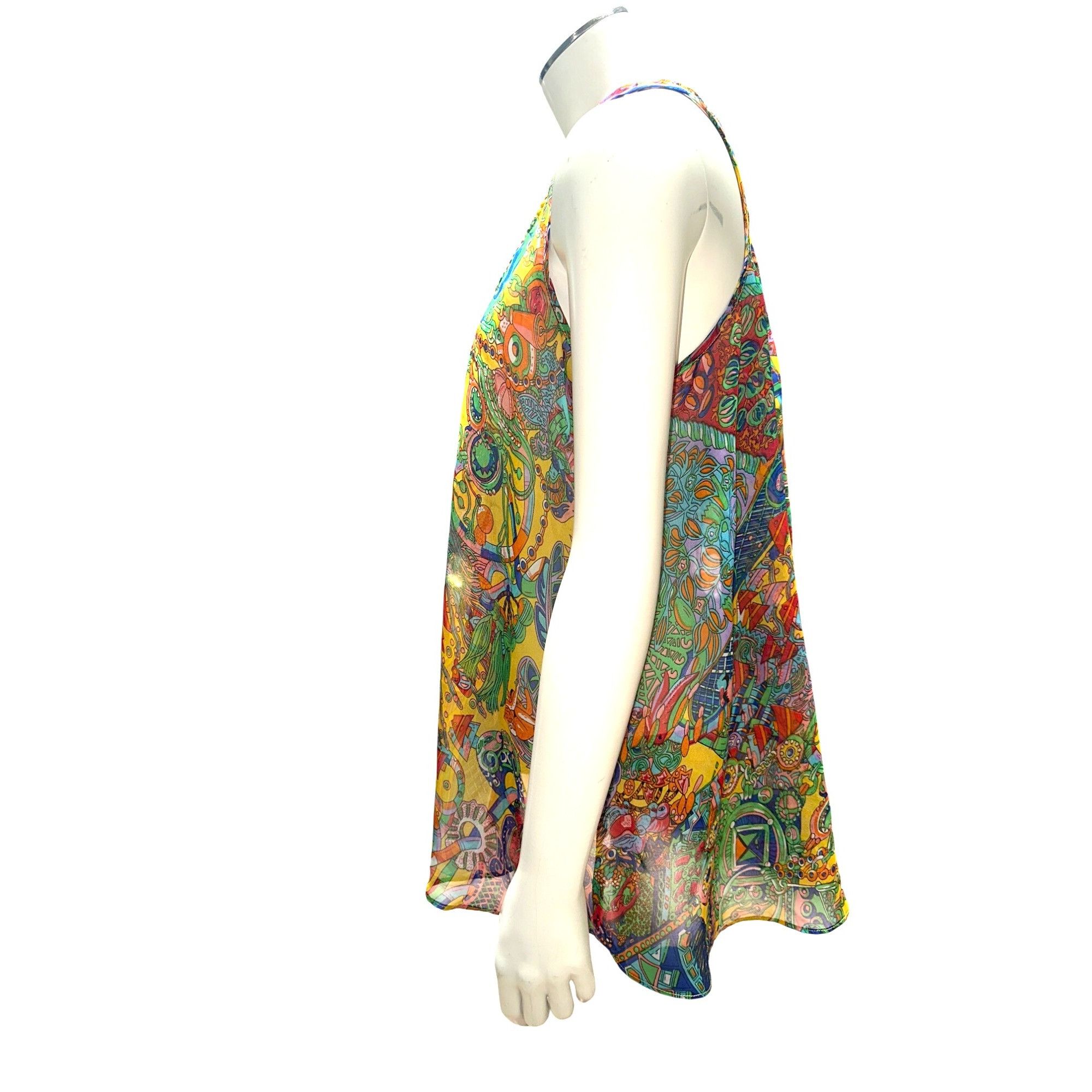 Other Umgee Small Multicolor Boho Festival Tank Top Sheer Layered Size S / US 4 / IT 40 - 4 Thumbnail