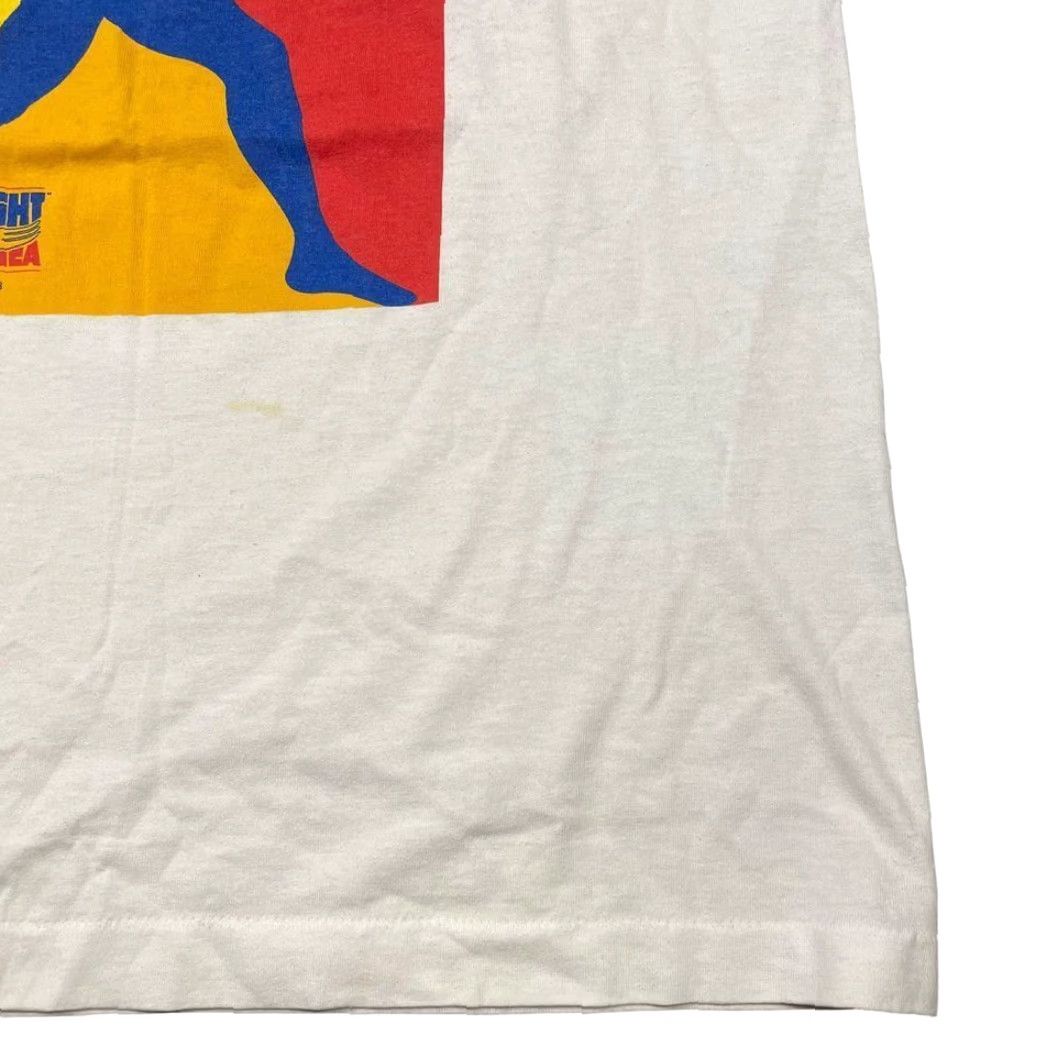 Vintage VINTAGE Mens T Shirt 1993 USA Made Graphic Print Eat Right America Fitness White Short Sleeve Crew Neck Large Retro 90s Mens Size US L / EU 52-54 / 3 - 3 Thumbnail