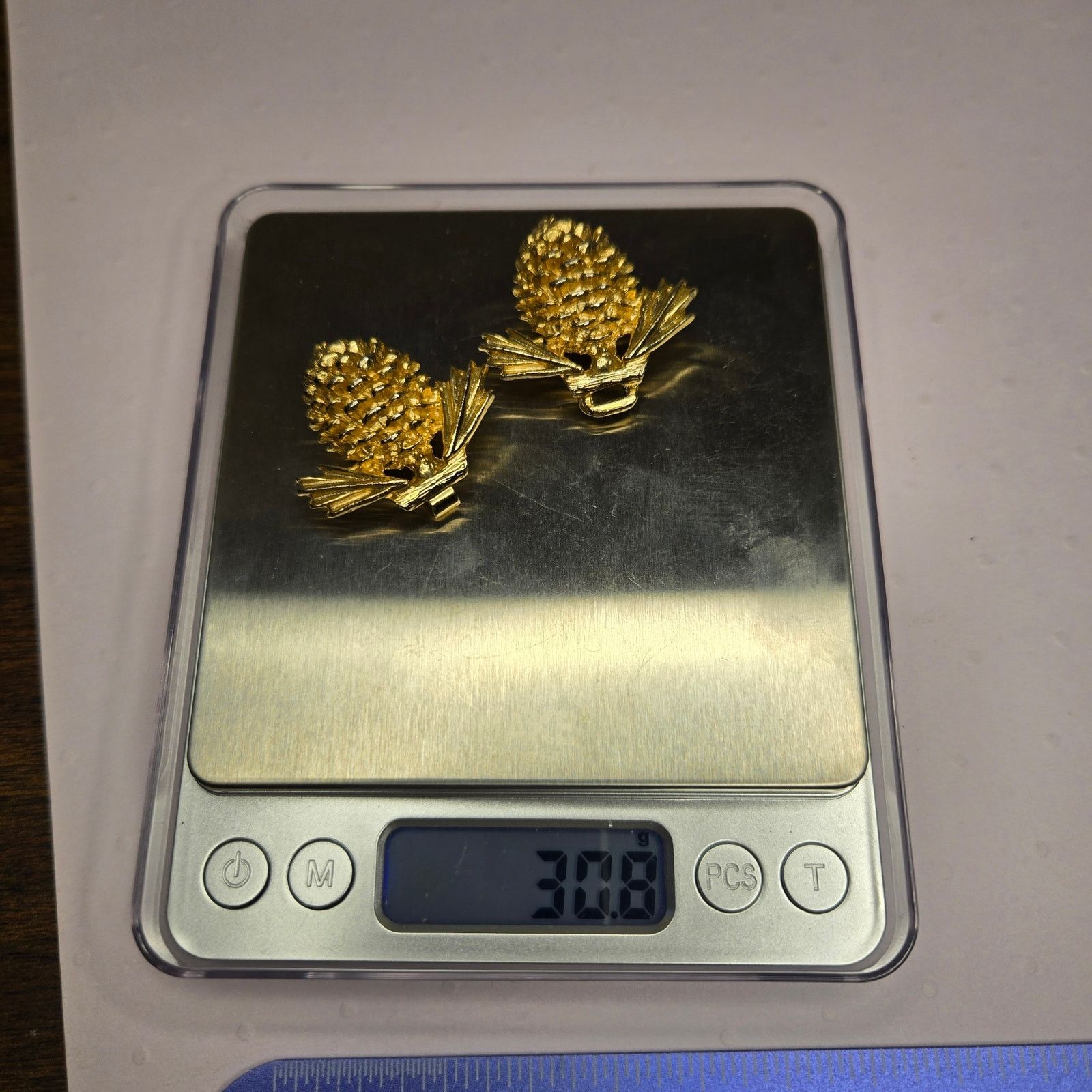 Vintage Vintage Mimi di N 1975 Gold Tone Pine Cone Belt Buckle Size ONE SIZE - 7 Thumbnail