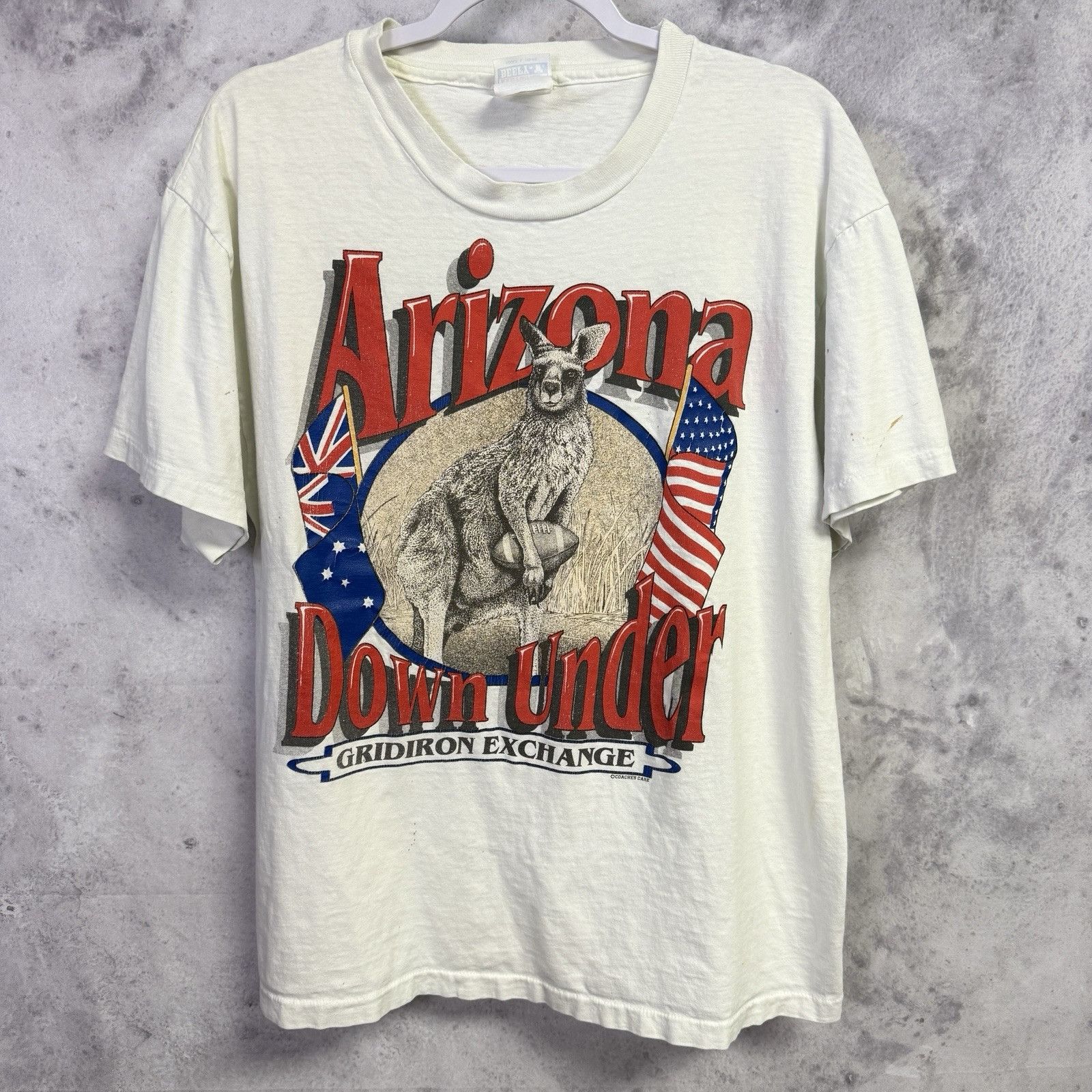 Vintage Vintage 90s Arizona Down Under T Shirt Mens Large White Fo Size US L / EU 52-54 / 3 - 1 Thumbnail